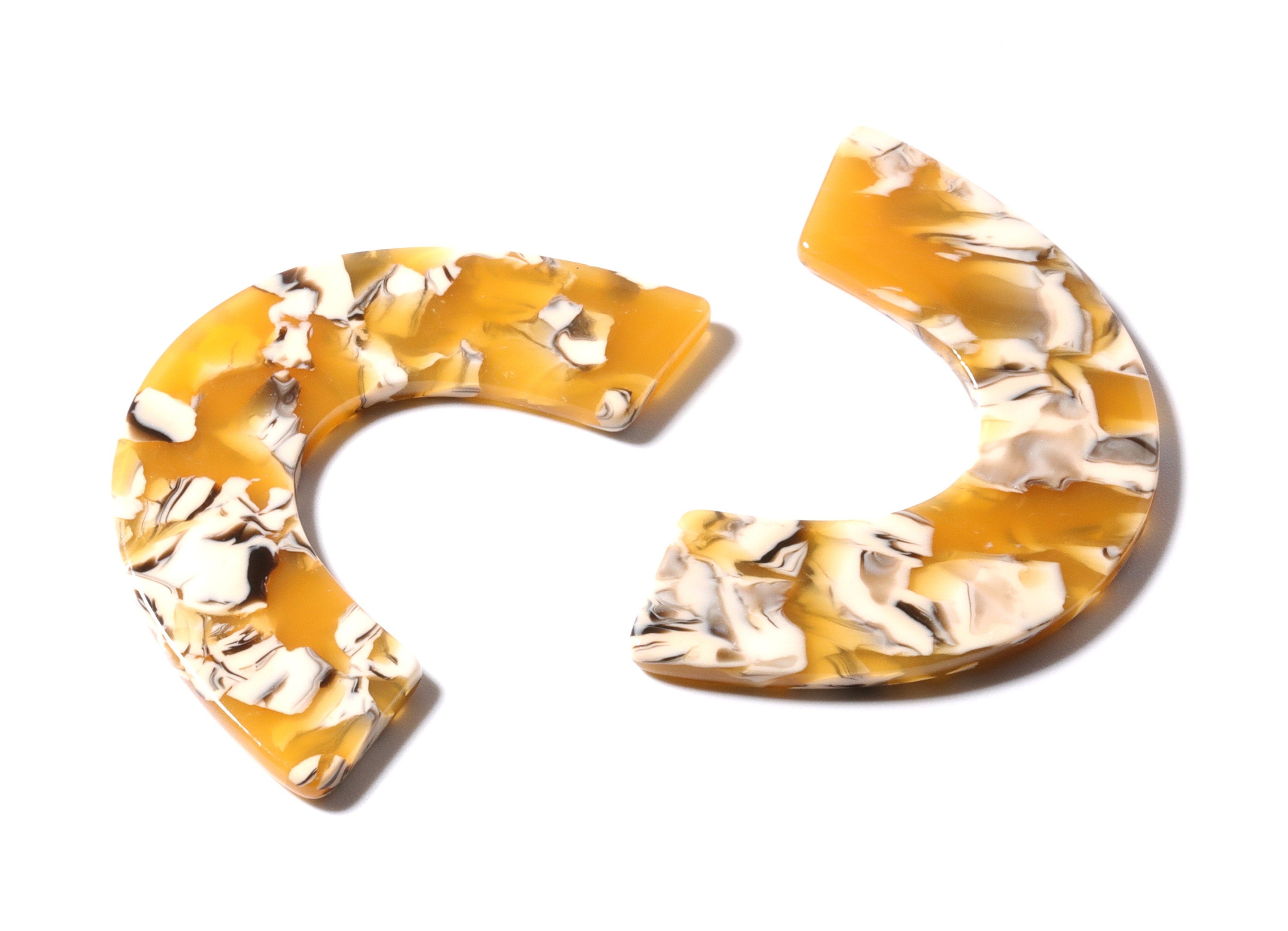 Acetate Large Arch Earring Charms - U Pendant - Earring Findings - Jewelry Supplies - Color Code: A14 - 47.9x30.8x2.65mm - AC1095K-O - DOMEDBAZAAR