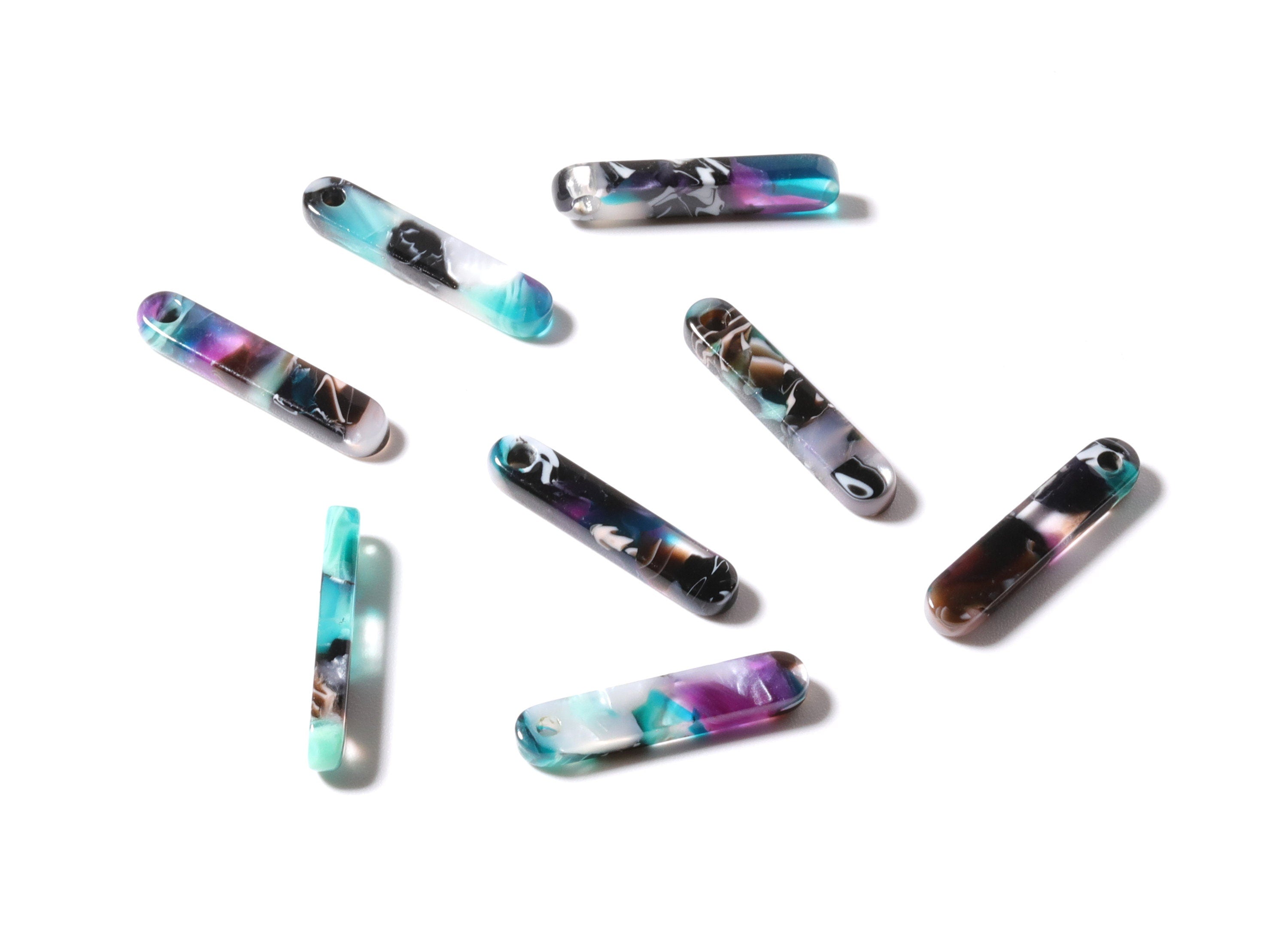 Acetate Stick Earring Charms - Acetate Stick Pendant - Earring Findings - Jewelry Supplies - Color Code: A54 - 20.6x4.27x2.6mm - AC1150G - DOMEDBAZAAR