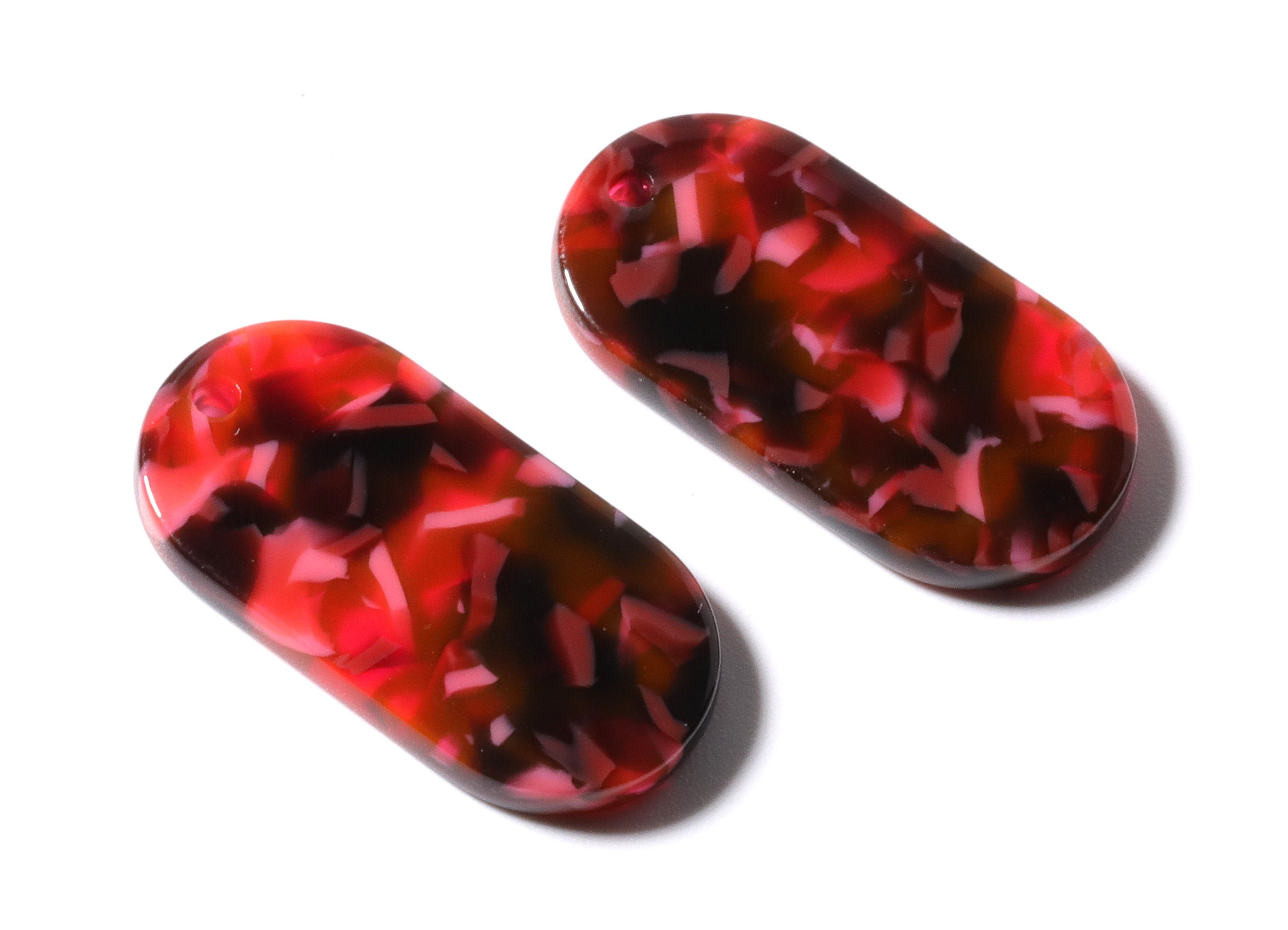 Acetate Oval Earring Charms - Acrylic Oval Pendant - Earring Findings - Jewelry Supplies - Color Code: A93 - 26.65x13.9x2.63mm - AC1156L - DOMEDBAZAAR