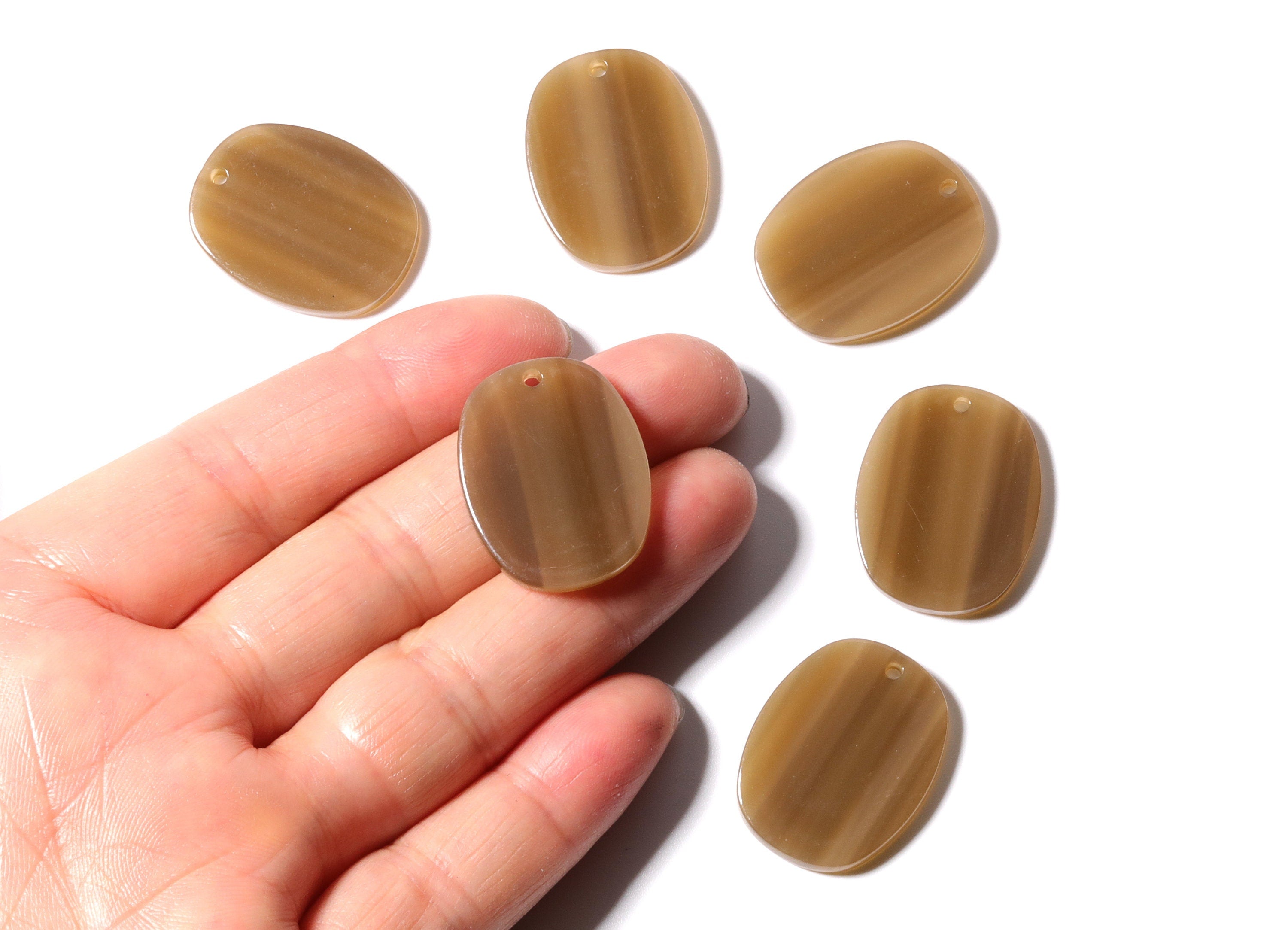 Acrylic Oval Earring Charms - Oval Shaped Pendant - Earring Findings - Jewelry Supplies - Color Code: A88 - 26x13.7x2.53mm  - AC1158J - DOMEDBAZAAR