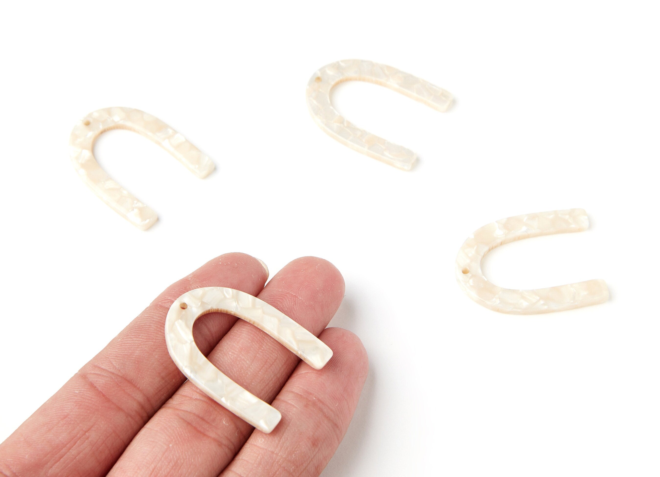 Acetate U Charm - U Earring and Pendant - Earring Findings - Jewelry Supplys - Color Code: A33 - 34.61x26.25x2.55mm - AC1114ZC - DOMEDBAZAAR