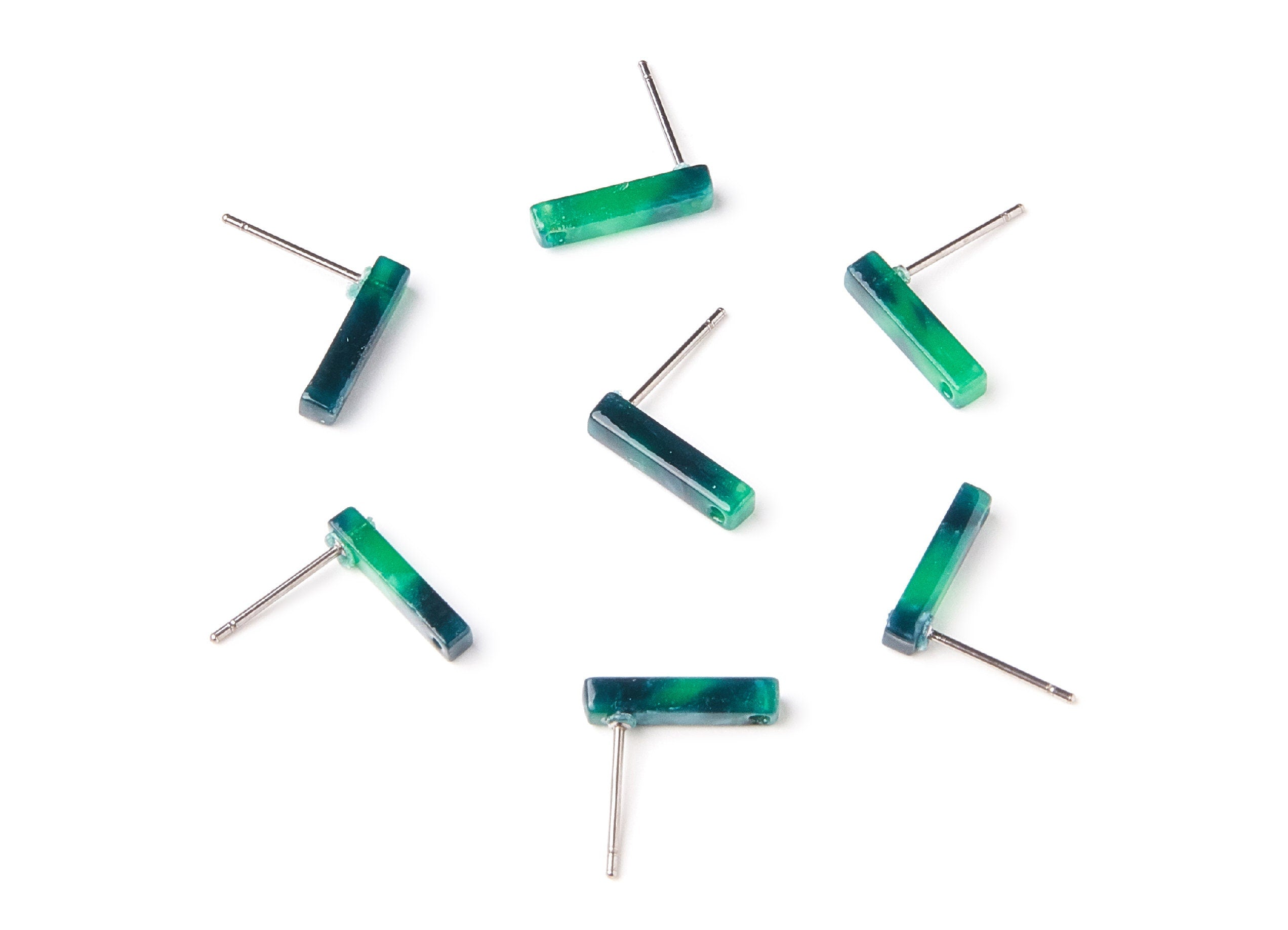 Acetate Acrylic Stick Earring Stud - Stick Earring Post - Earring Post - Jewelry Supplies - Color Code: A13 - 13,26x2,91x2,75mm - AC1221D - DOMEDBAZAAR