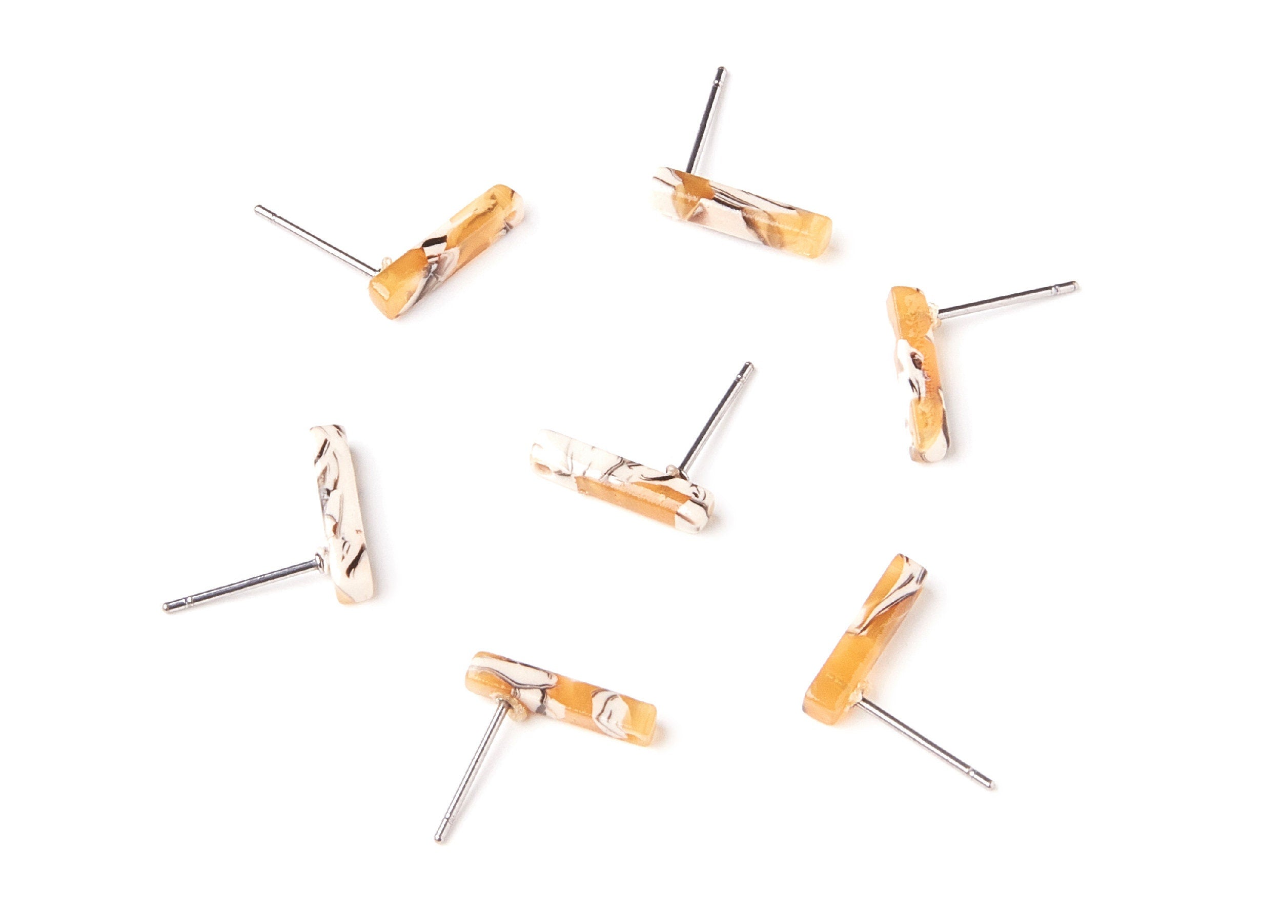 Acetate Stick Earring Stud - Acetate Stick Earring Post - Earring Post - Jewelry Supplies - Color Code: A14 - 13,26x2,91x2,75mm - AC1221G - DOMEDBAZAAR