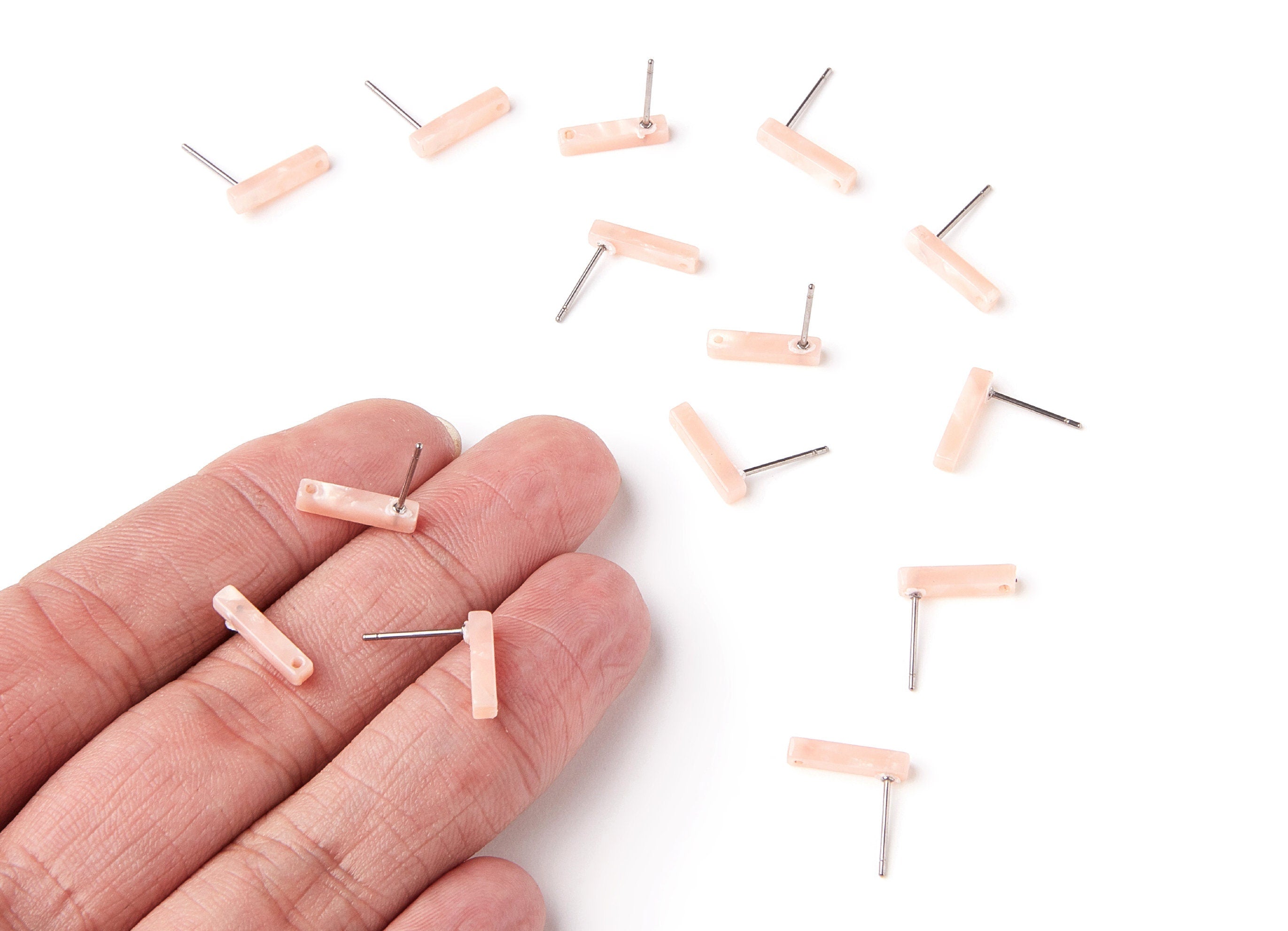 Acetate Stick Earring Stud - Acrylic Stick Earring Post - Earring Post - Jewelry Supplies - Color code: A53 - 13,26x2,91x2,75mm - AC1221J - DOMEDBAZAAR