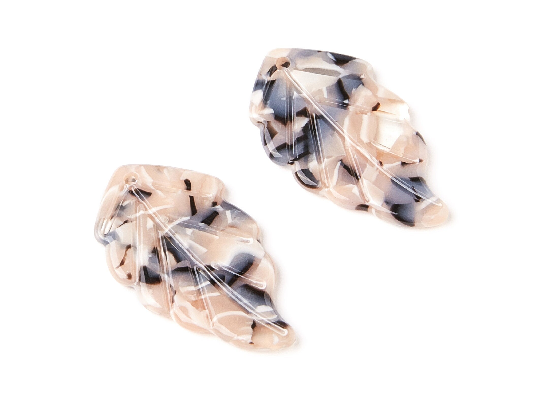 Acetate Leaf Earring Charms - Monstera Leaf Pendant - Earring Findings - Jewelry Supplies - Color Code: A87 - 35.67x20.92x2.75mm - AC1242A - DOMEDBAZAAR