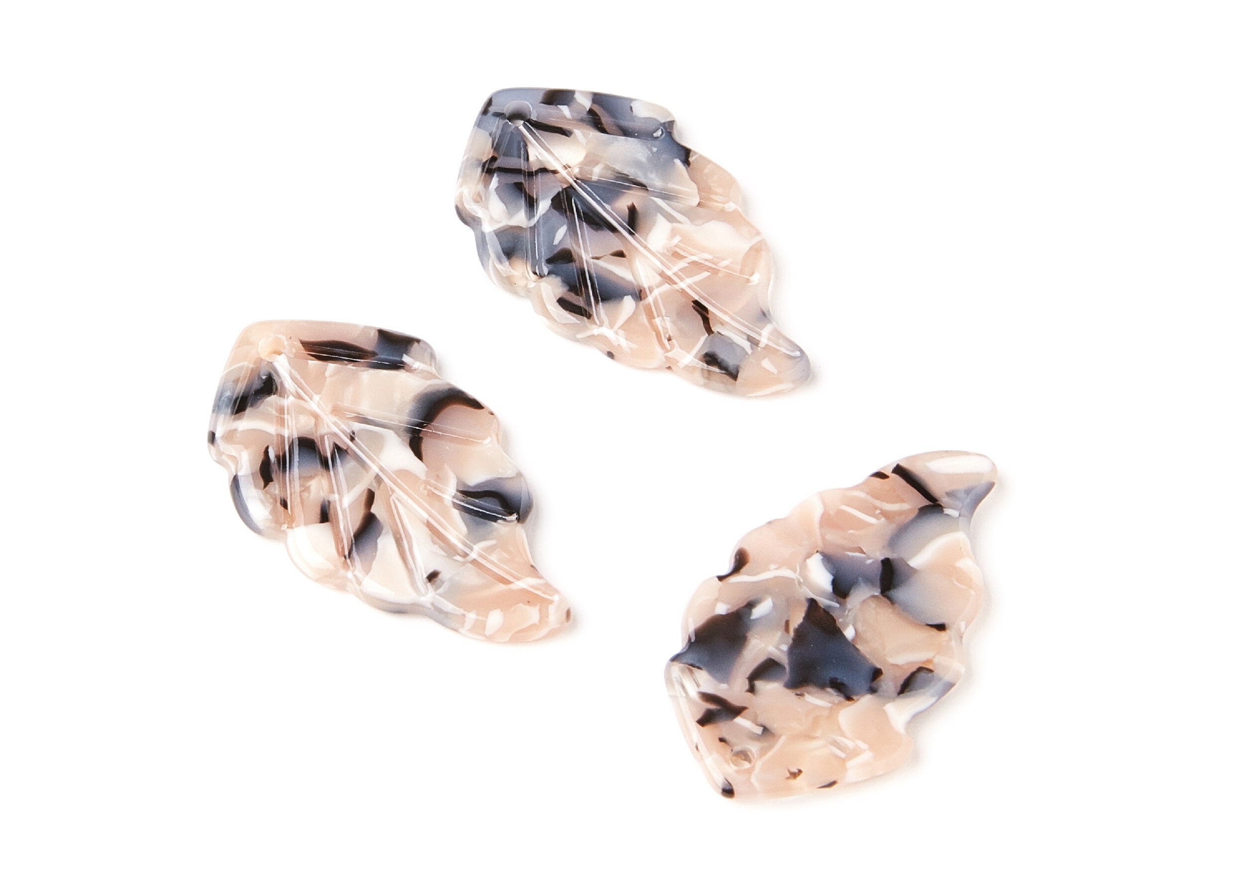 Acetate Leaf Earring Charms - Monstera Leaf Pendant - Earring Findings - Jewelry Supplies - Color Code: A87 - 35.67x20.92x2.75mm - AC1242A - DOMEDBAZAAR