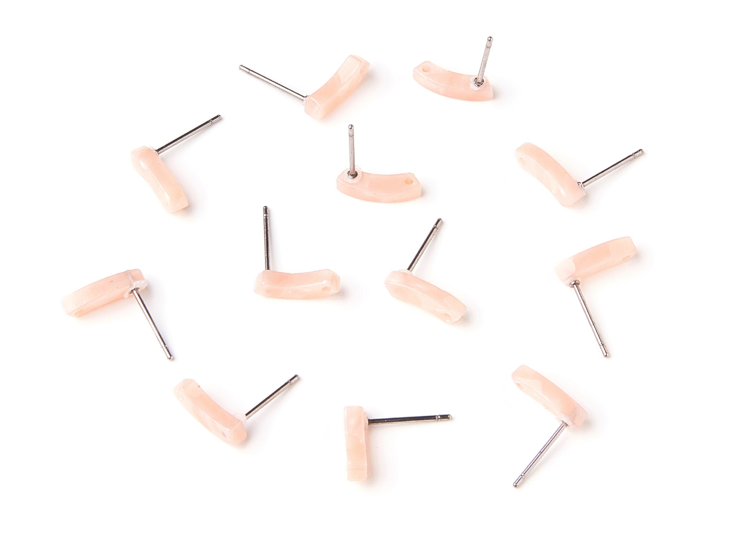 Acetate Geometry Earring Stud - Acrylic Geometry Earring Post - Earring Post - Jewelry Supplies - Color code: A53 - 11x3.77x2.7mm - AC1222A - DOMEDBAZAAR