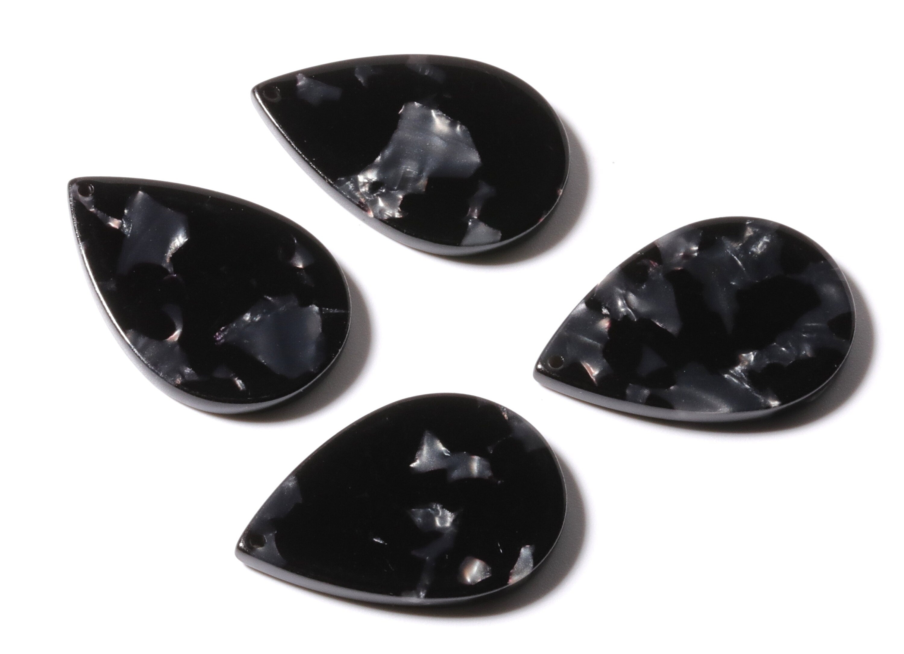 Acetate Drop Charms - Drop Pendant - Earring Findings - Jewelry Supplies - Color Code: A48 - 30.5x21x2.6mm - AC1127K - DOMEDBAZAAR