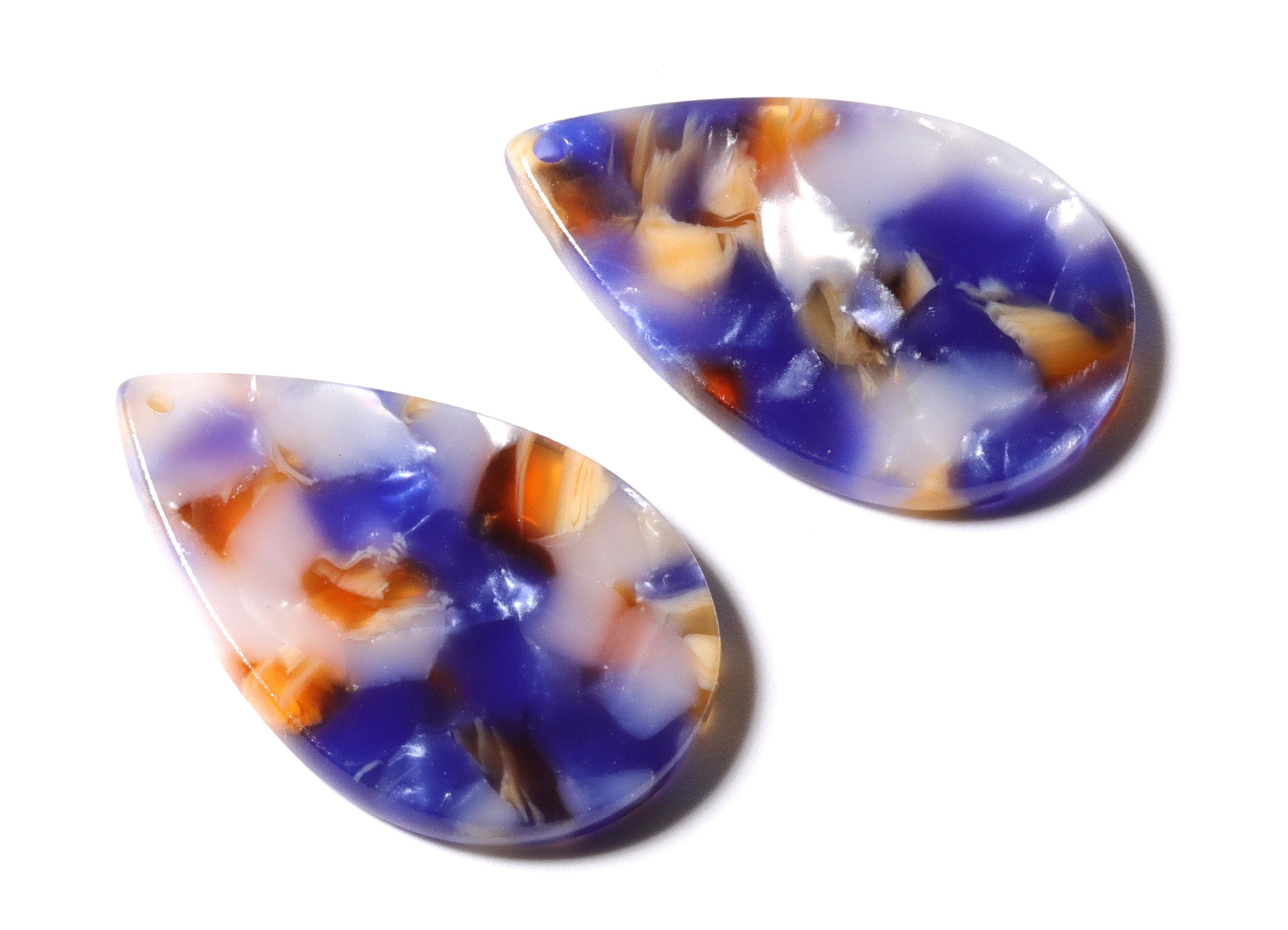 Acetate Drop Charms - Drop Pendant - Earring Findings - Jewelry Supplies - Color Code: A96 - 30.5x21x2.6mm - AC1127L - DOMEDBAZAAR