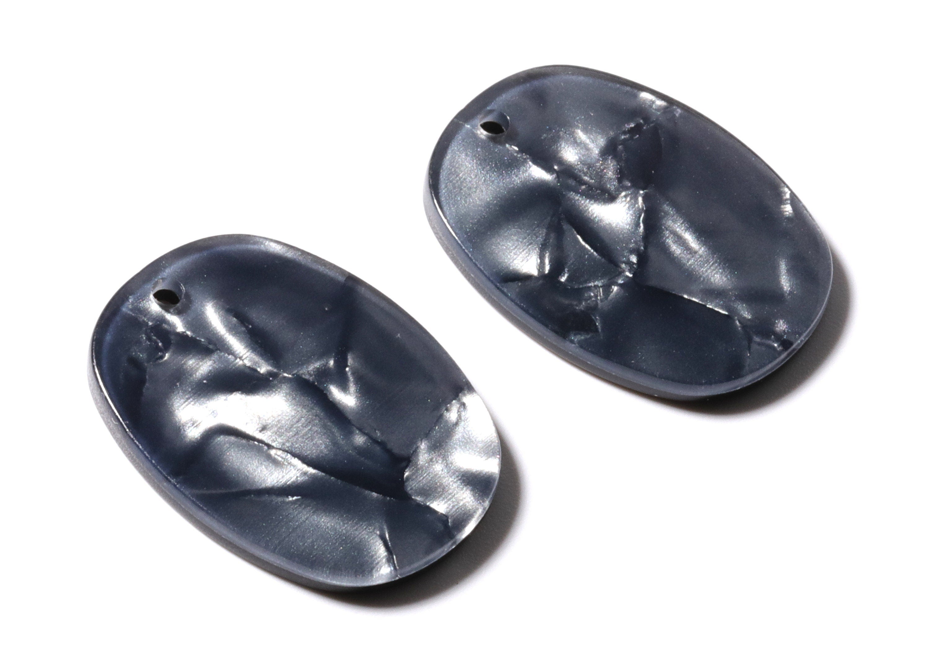 Acrylic Oval Earring Charms - Oval Shaped Pendant - Earring Findings - Jewelry Supplies - Color Code: A81 - 26x13.7x2.53mm  - AC1158A - DOMEDBAZAAR