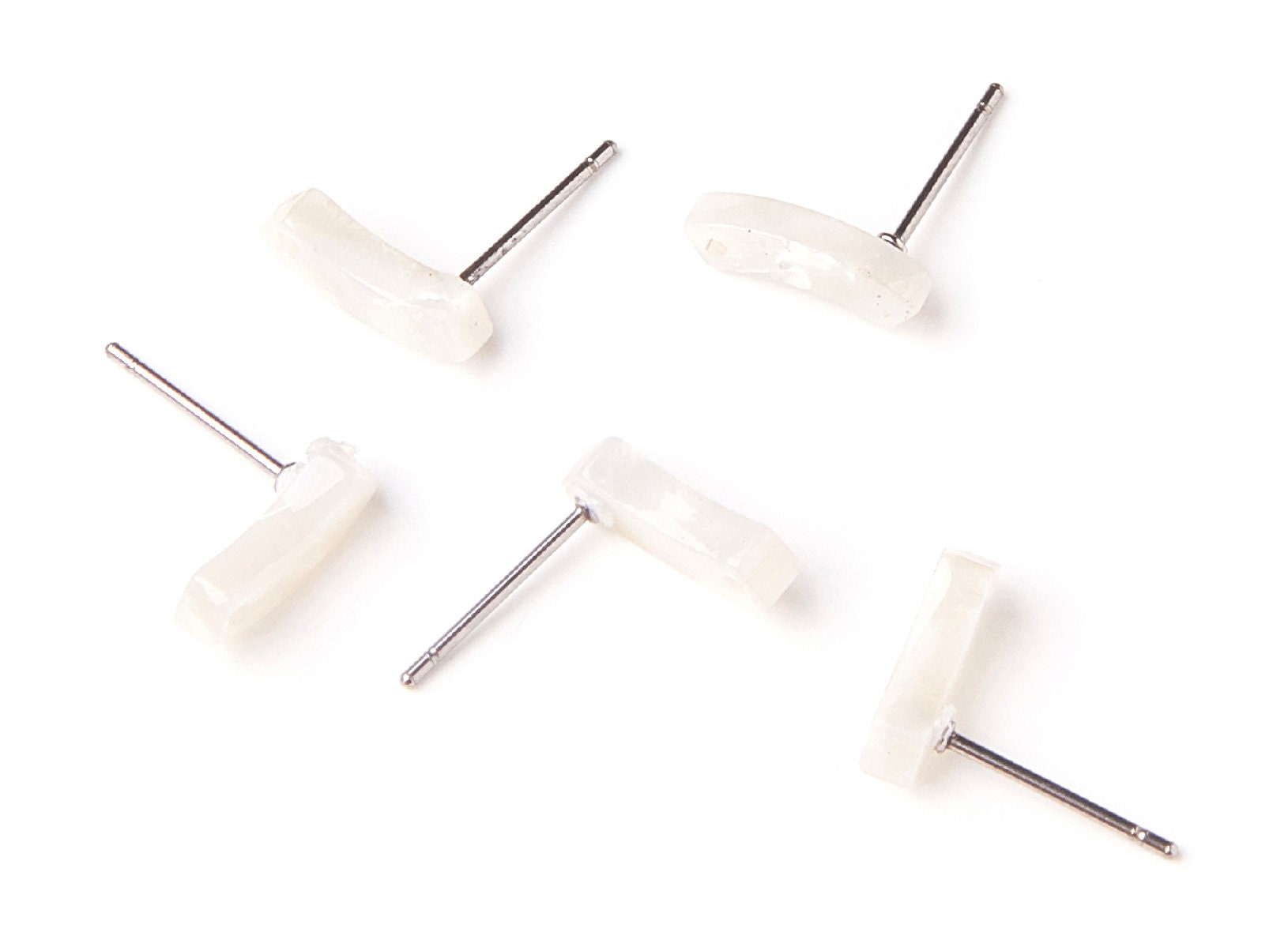 Acetate Stick Earring Stud - Acrylic Stick Earring Post - Earring Post - Jewelry Supplies - Color Code: A12 - 11,06x3,77x2,69mm - AC1222D - DOMEDBAZAAR