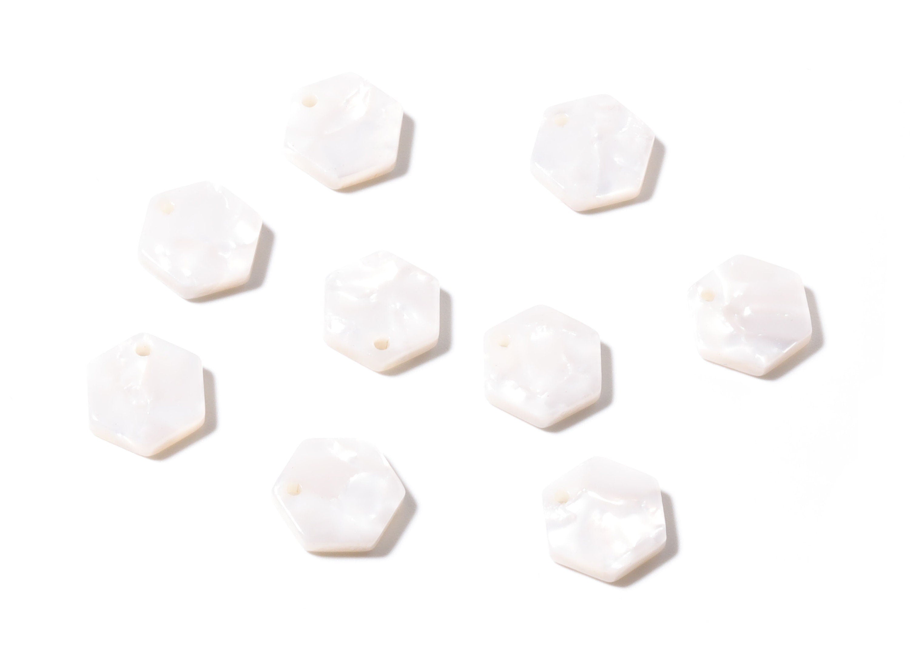 Acetate Hexagon Earring Charms - Hexagon Shaped Pendant - Earring Findings - Jewelry Supplies - Color Code: A12 - 12x11x2.56mm - AC1121D - DOMEDBAZAAR