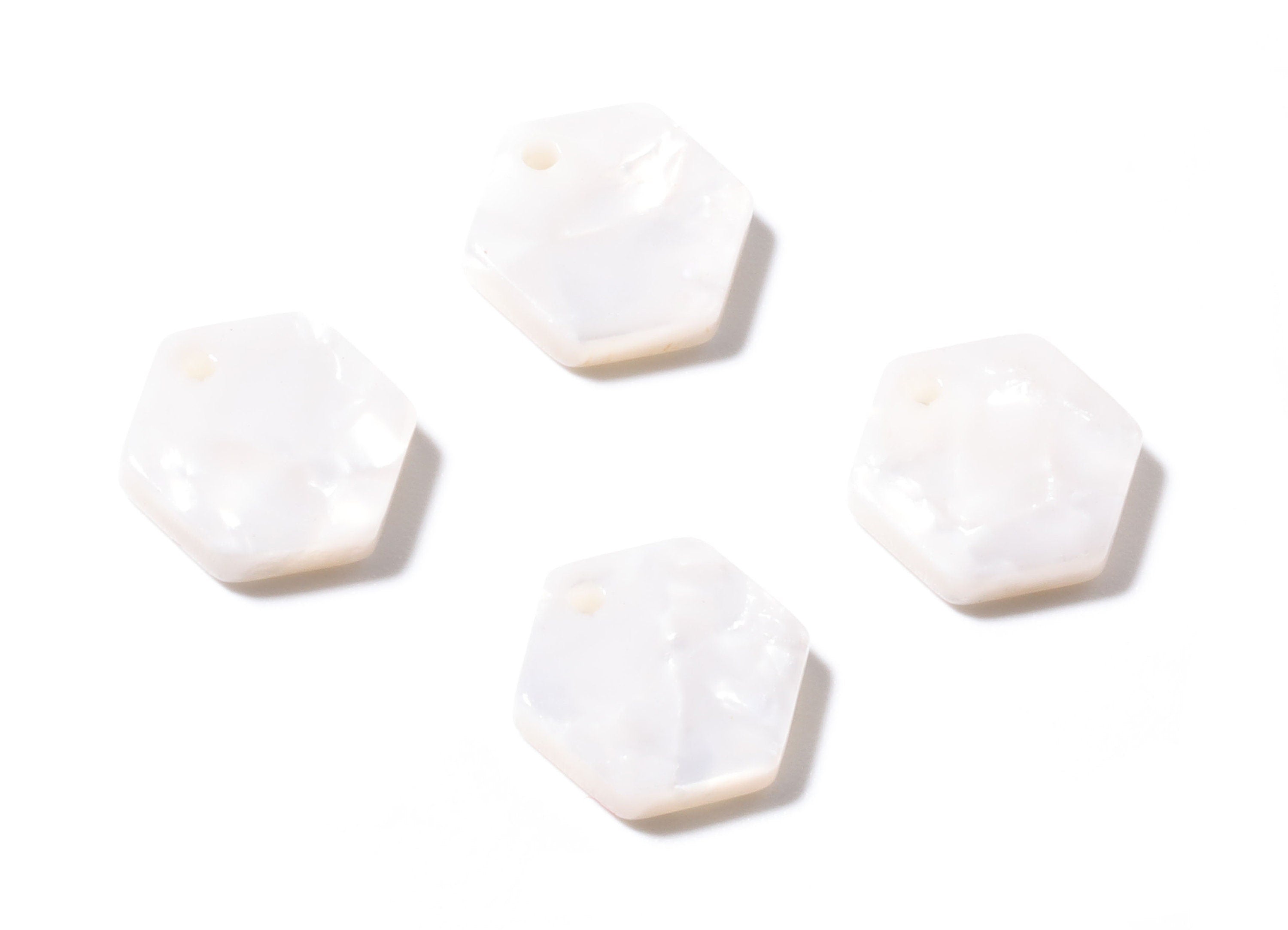 Acetate Hexagon Earring Charms - Hexagon Shaped Pendant - Earring Findings - Jewelry Supplies - Color Code: A12 - 12x11x2.56mm - AC1121D - DOMEDBAZAAR