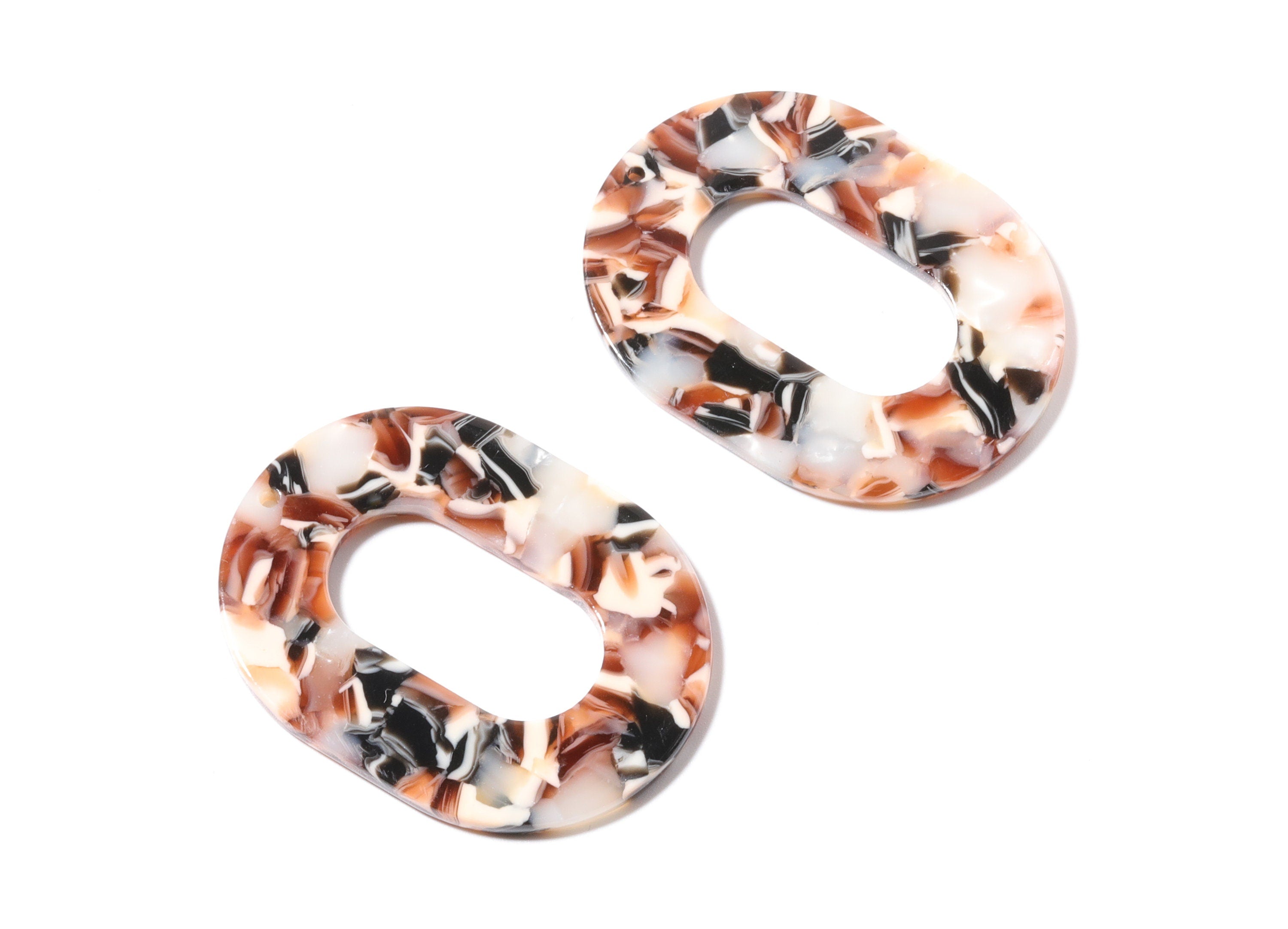 Acetate Oval Charms - Oval Earrings and Pendant - Earring Findings - Jewelry Supplies - Color Code: A51 - 47x34.9x2.5mm - AC1065N - DOMEDBAZAAR