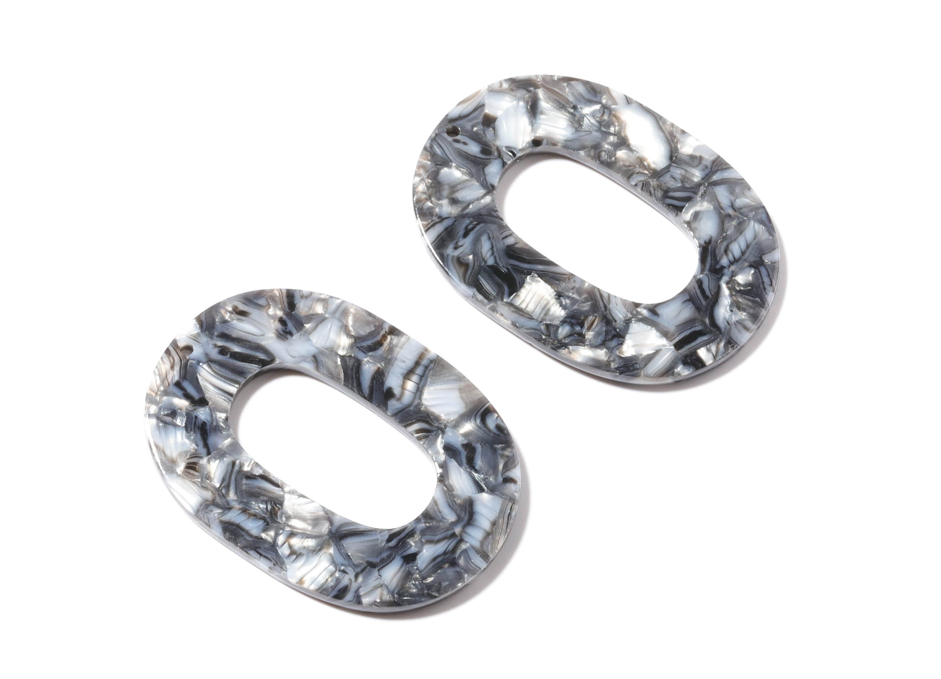 Acetate Oval Charms - Oval Earrings and Pendant - Earring Findings - Jewelry Supplies - Color Code: A91 - 47x34.9x2.5mm - AC1065P - DOMEDBAZAAR
