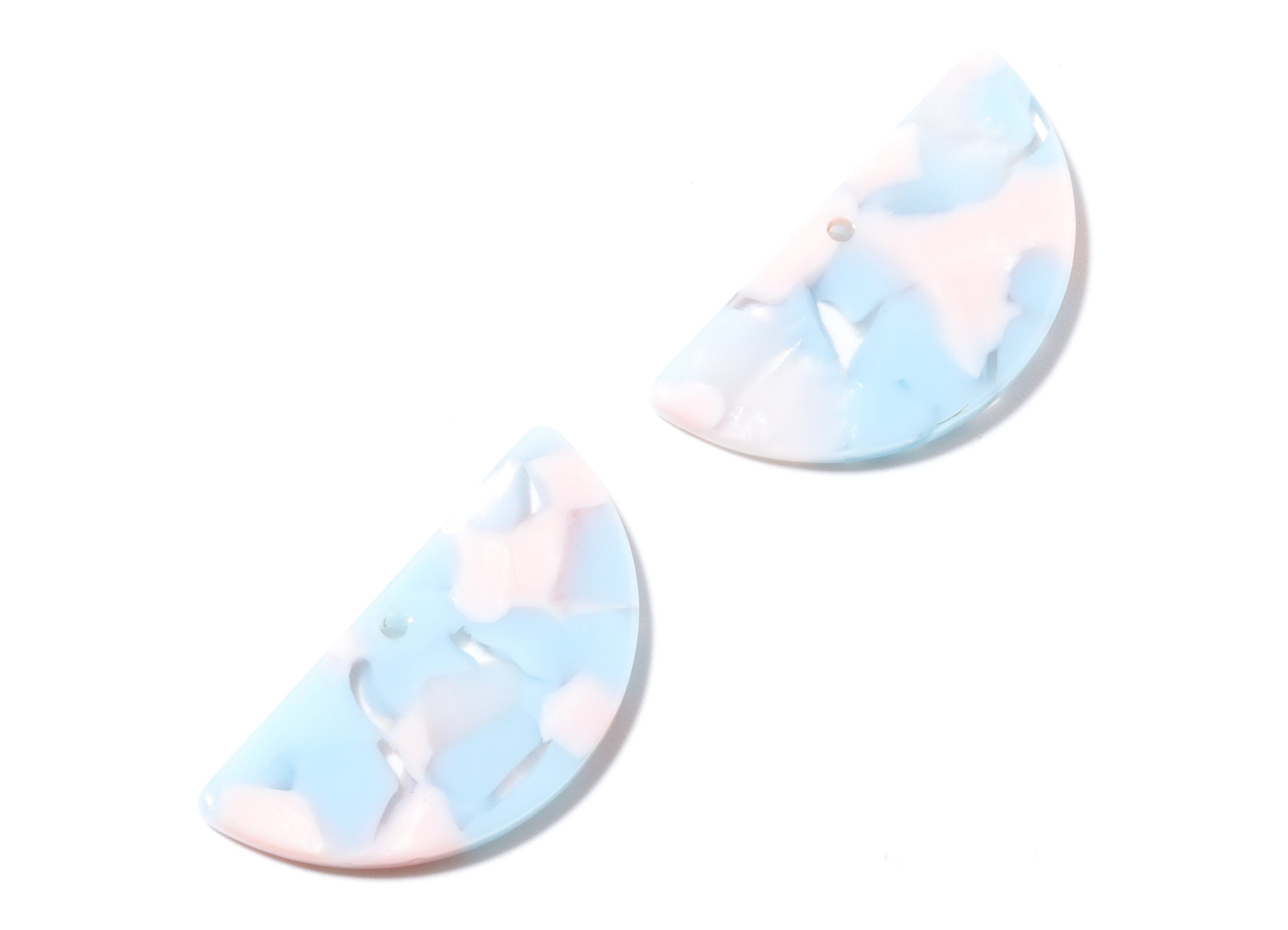 Acetate Semicircle Charms - Semicircle Pendant -  Earring Findings - Jewelry Supplies - Color Code: A97 - 33.5x16.5x2.6mm - AC1006P - DOMEDBAZAAR