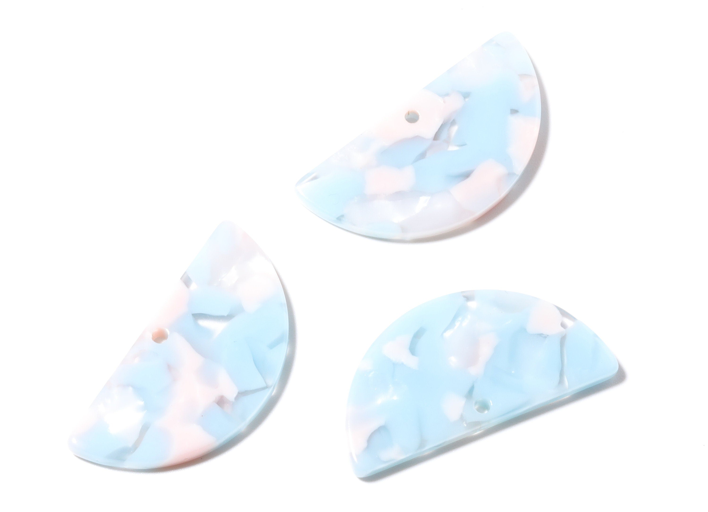Acetate Semicircle Charms - Semicircle Pendant -  Earring Findings - Jewelry Supplies - Color Code: A97 - 33.5x16.5x2.6mm - AC1006P - DOMEDBAZAAR