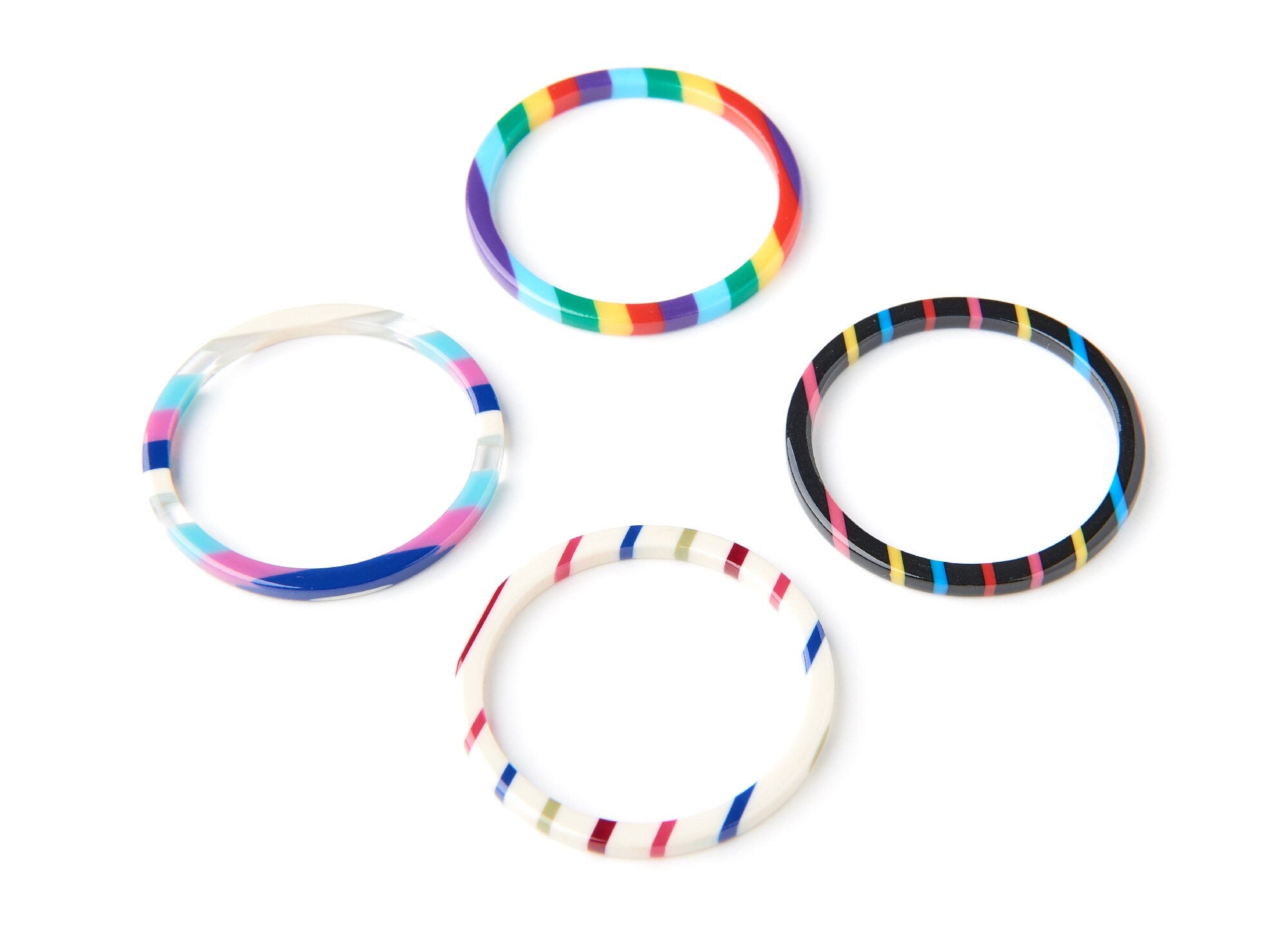 Acetate Acrylic Hoop Earring Charms - Acrylic Circle Pendant - Earring Findings - Jewelry Supplies - 35.5x35.5x2.76mm - AC1193A - DOMEDBAZAAR