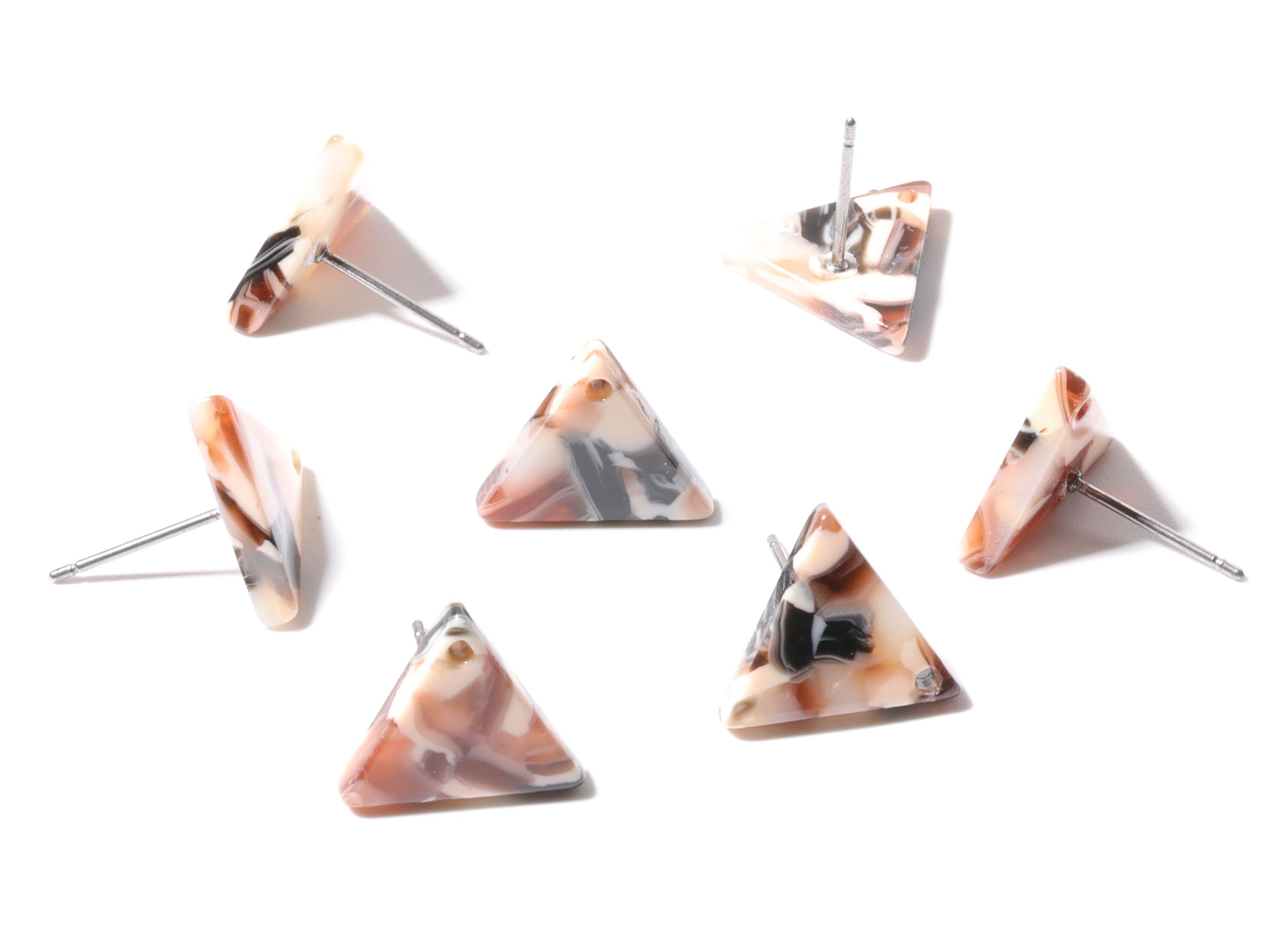 Acetate Triangle Earring Stud -  Triangle Earring Post -  Earring Post - Jewelry Supplies - Color Code: A51 - 14.29x12.49x2.5mm - AC1136F - DOMEDBAZAAR