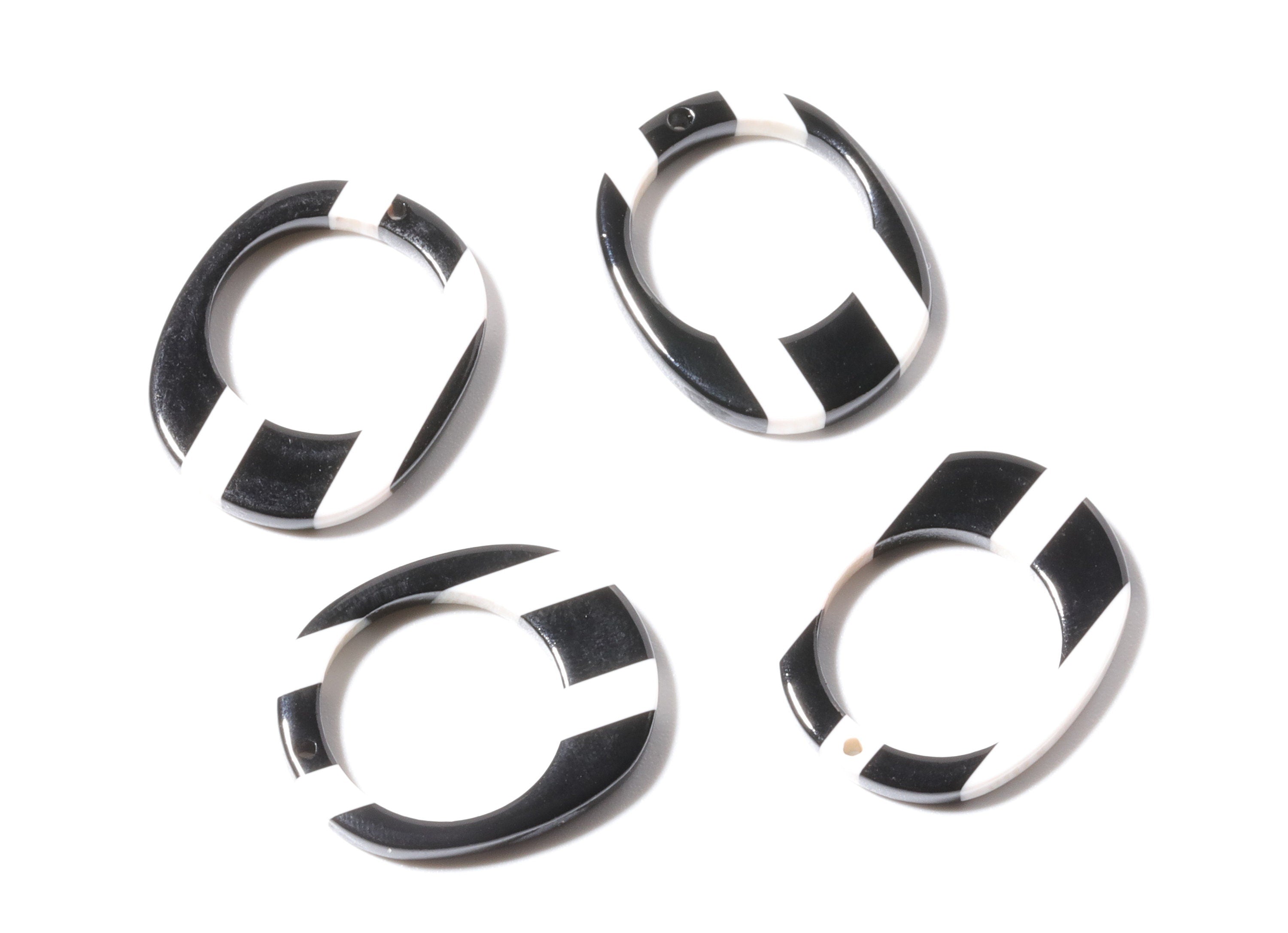 Acetate Oval  Earring Charms - Acrylic Oval Pendant - Earring Findings - Jewelry Supplies - Color Code: A64 - 21.97x17.8x2.5mm - AC1206B - DOMEDBAZAAR