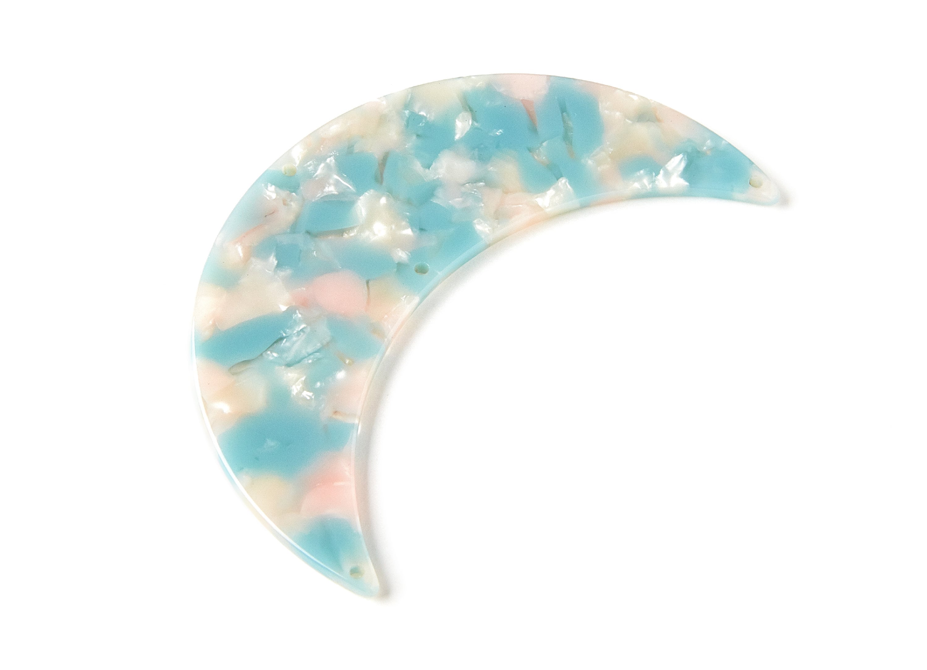 Moon Phases Wall Decor Moon Wall Hanging - Acetate Acryli Big Moon Shaped with 4 Holes - Color Code: A36 - 74,6x25,55x2,7mm - AC1232A4 - DOMEDBAZAAR