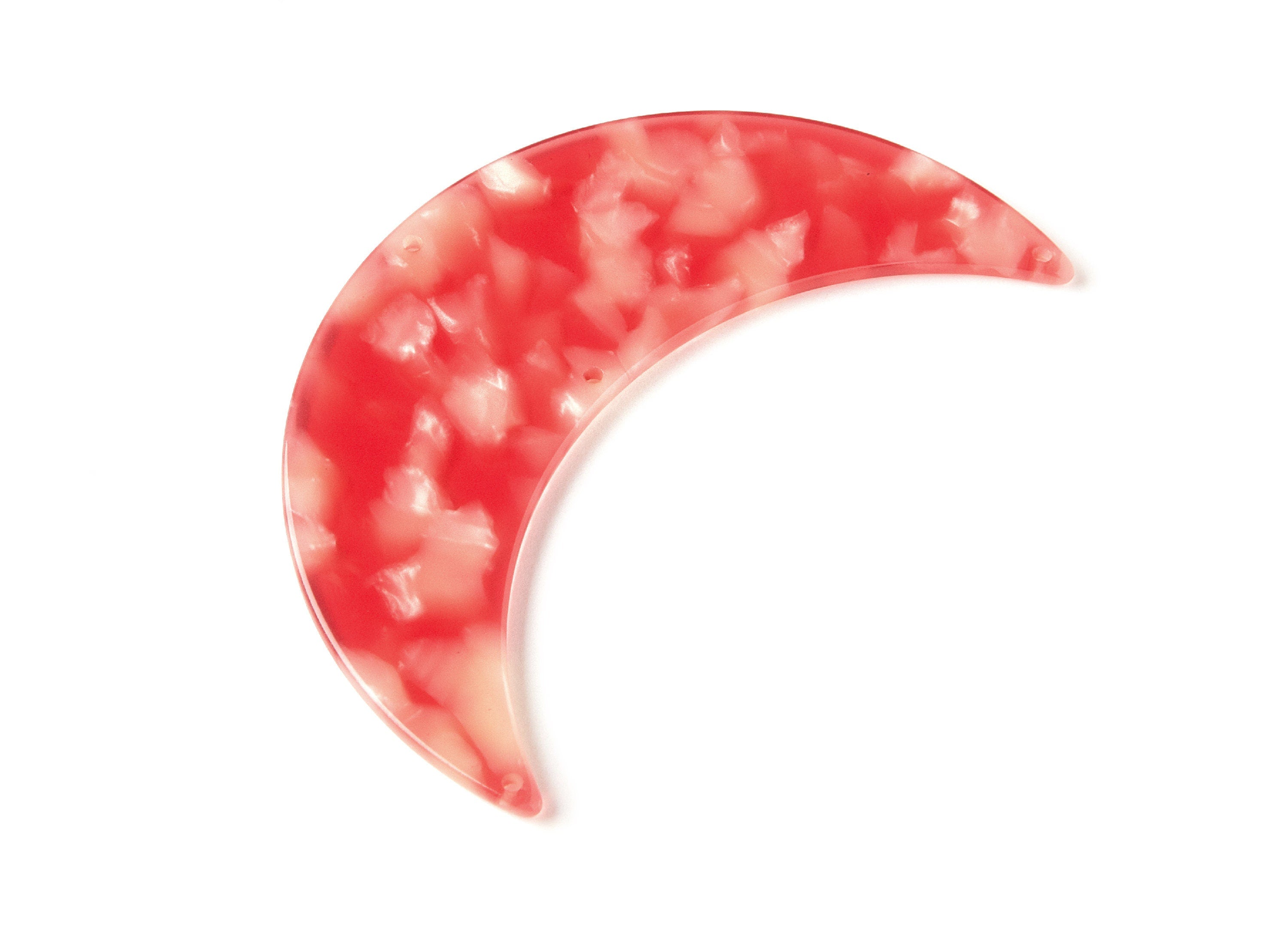 Moon Phases Wall Decor Moon Wall Hanging - Acetate Acryli Big Moon Shaped with 4 Holes - Color Code: A34 - 74,6x25,55x2,7mm - AC1232B4 - DOMEDBAZAAR