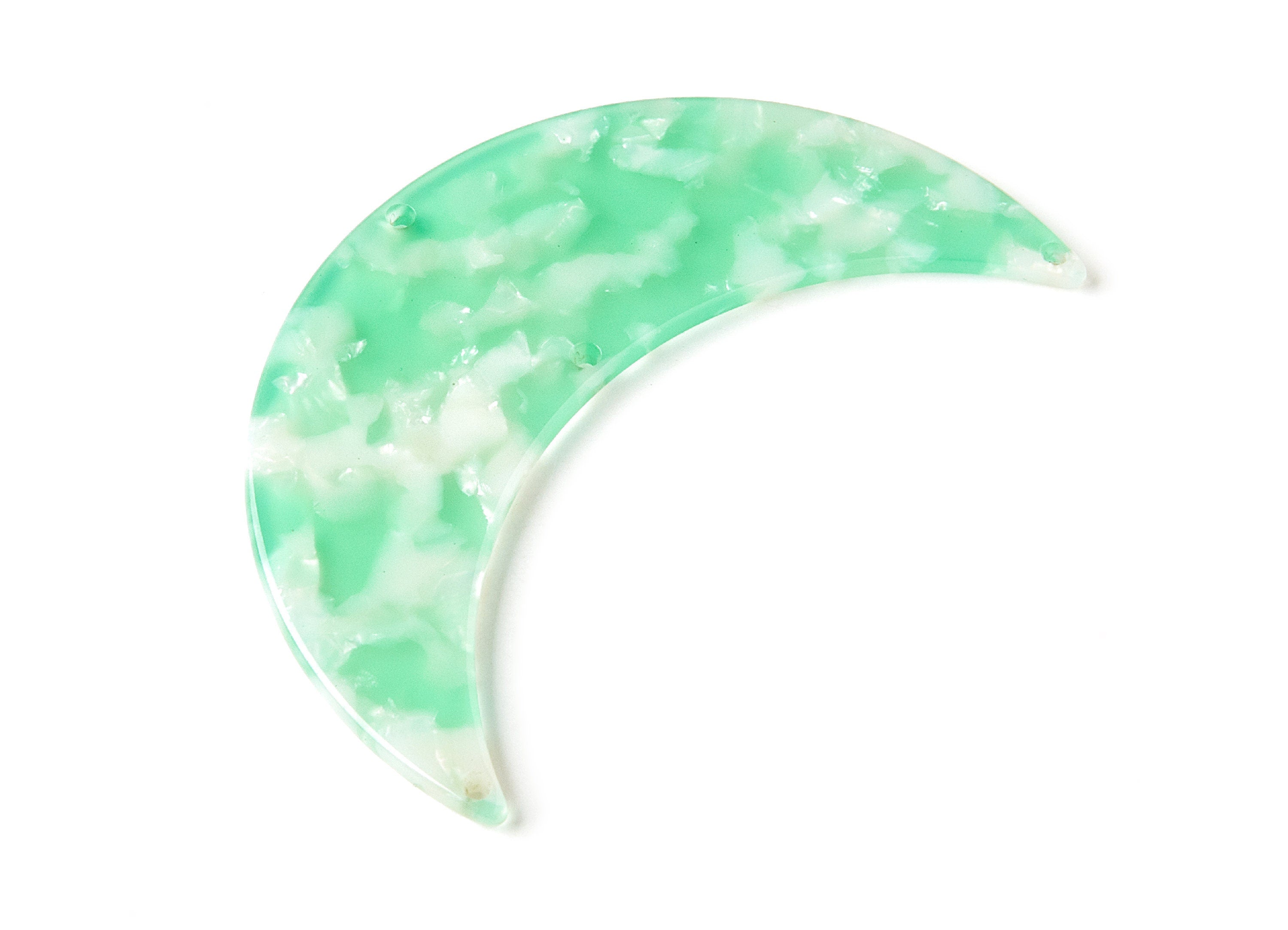 Moon Phases Wall Decor Moon Wall Hanging - Acetate Acryli Big Moon Shaped with 4 Holes - Color Code: A35 - 74,6x25,55x2,7mm - AC1232C4 - DOMEDBAZAAR