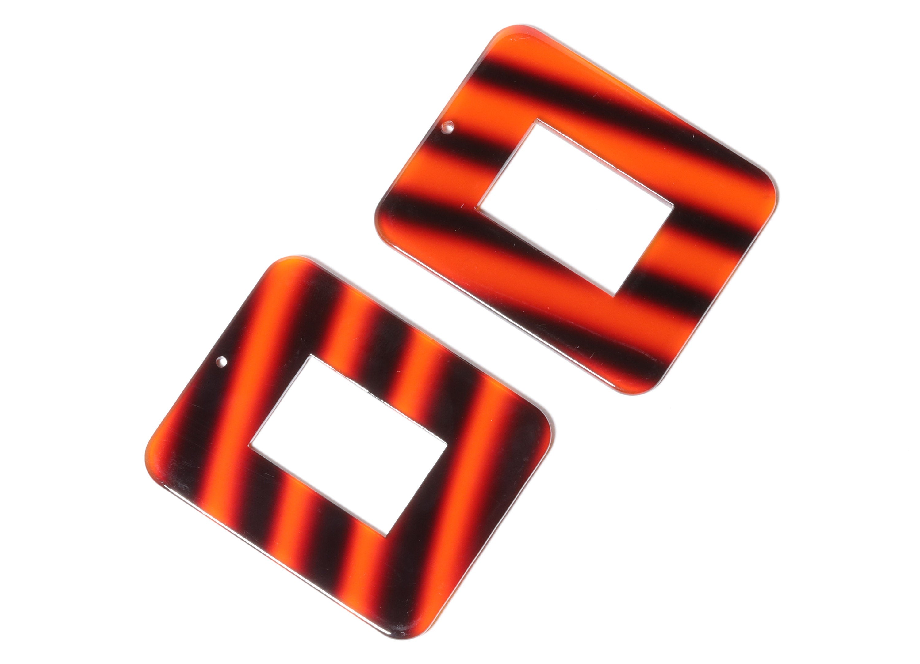 Acrylic Rectangle Charms - Rectangle Earring and Pendant - Earrings Findings - Jewelry Supplys - 64.6x49.7x2.49mm - AC1106D - DOMEDBAZAAR