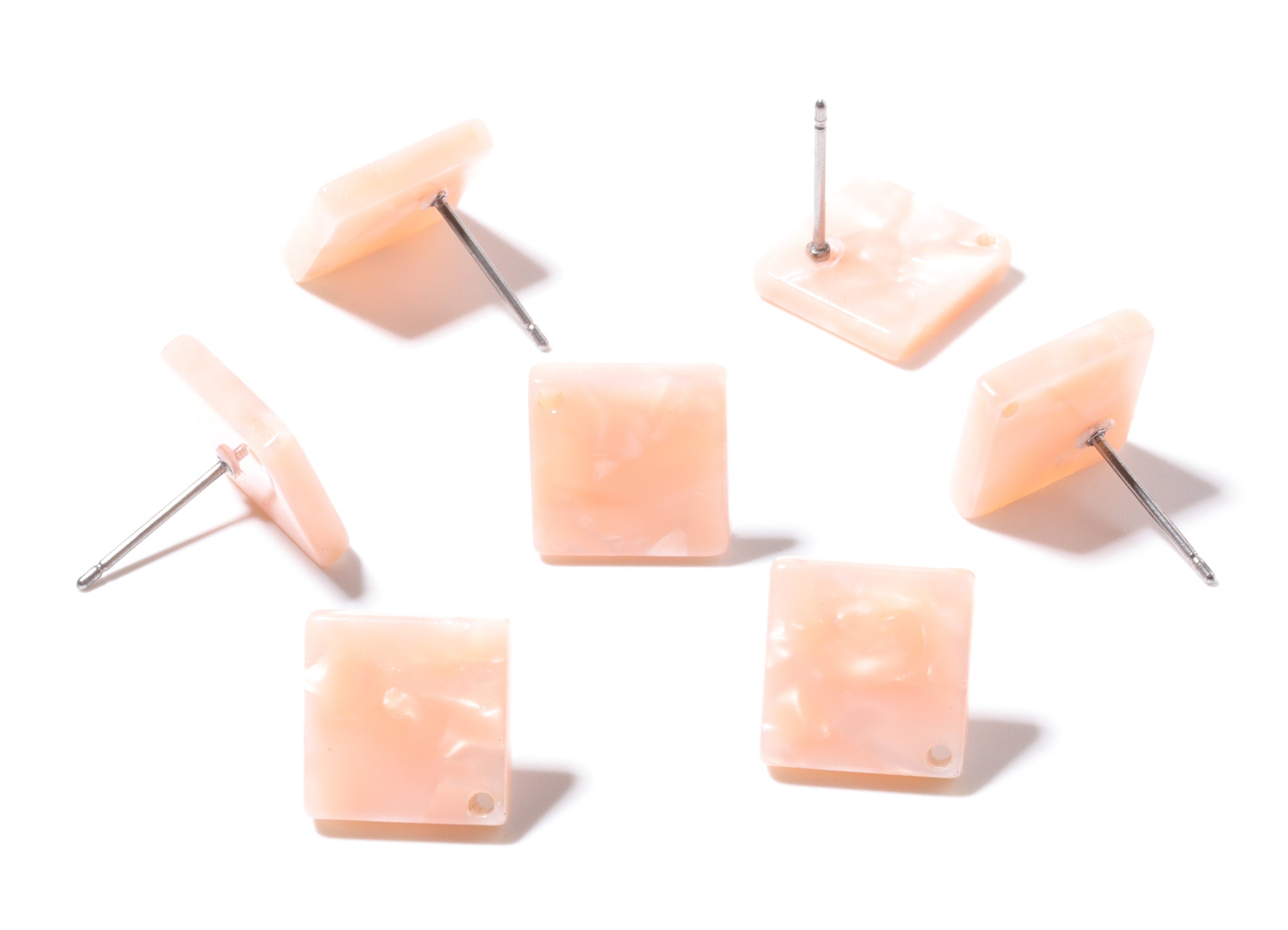 Acetate Square Earring Stud - Acrylic Square Earring Post - Earring Post - Jewelry Supplies - Color code: A53 - 11.7x11.7x2.6mm - AC1140H - DOMEDBAZAAR