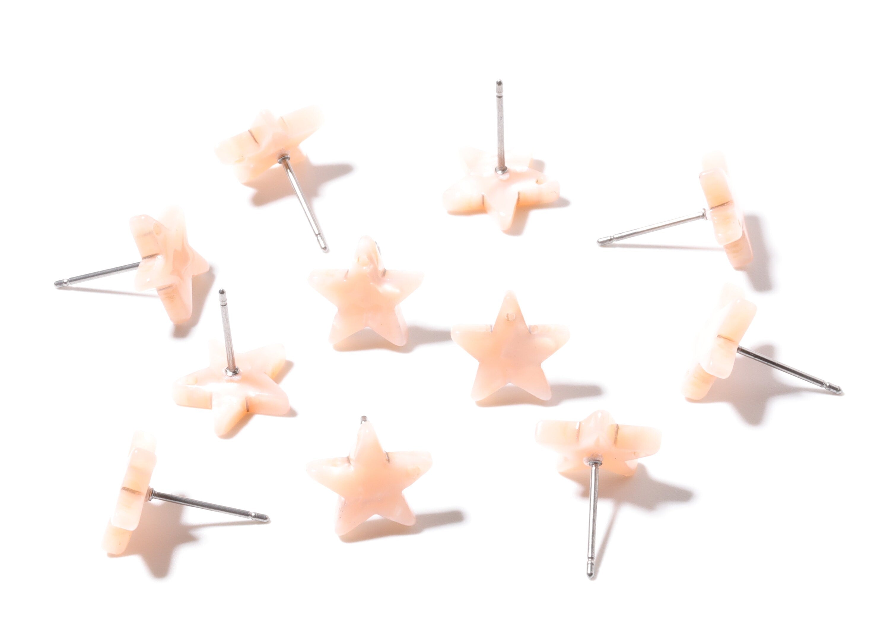 Acetate Star Earring Post - Acetate Star Earring Stud - Earring Post - Jewelry Supplies - Color code: A53 - 12.8x11.5x2.6mm - AC1138H - DOMEDBAZAAR