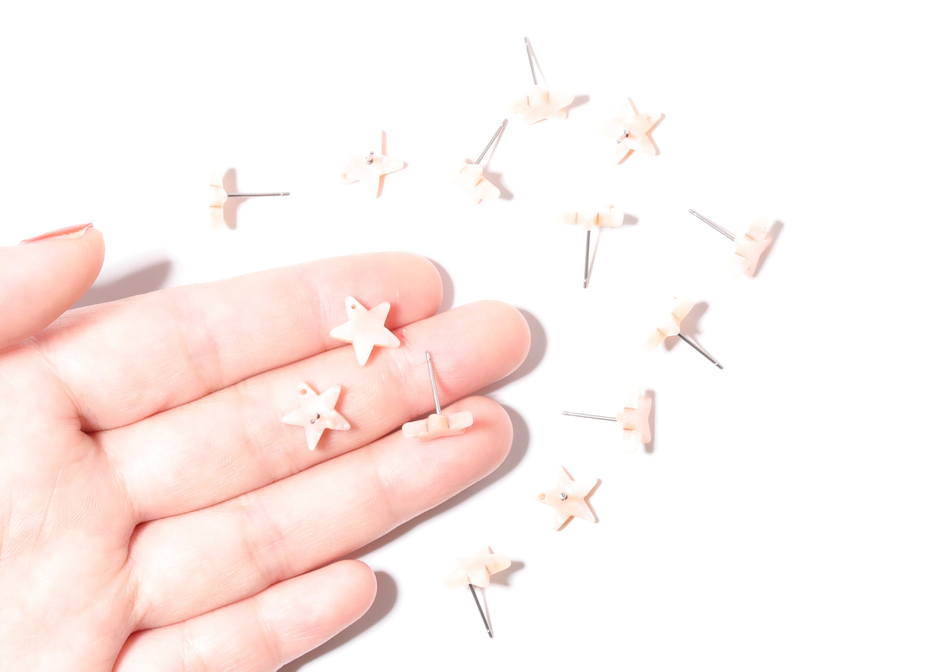 Acetate Star Earring Post - Acetate Star Earring Stud - Earring Post - Jewelry Supplies - Color code: A53 - 12.8x11.5x2.6mm - AC1138H - DOMEDBAZAAR