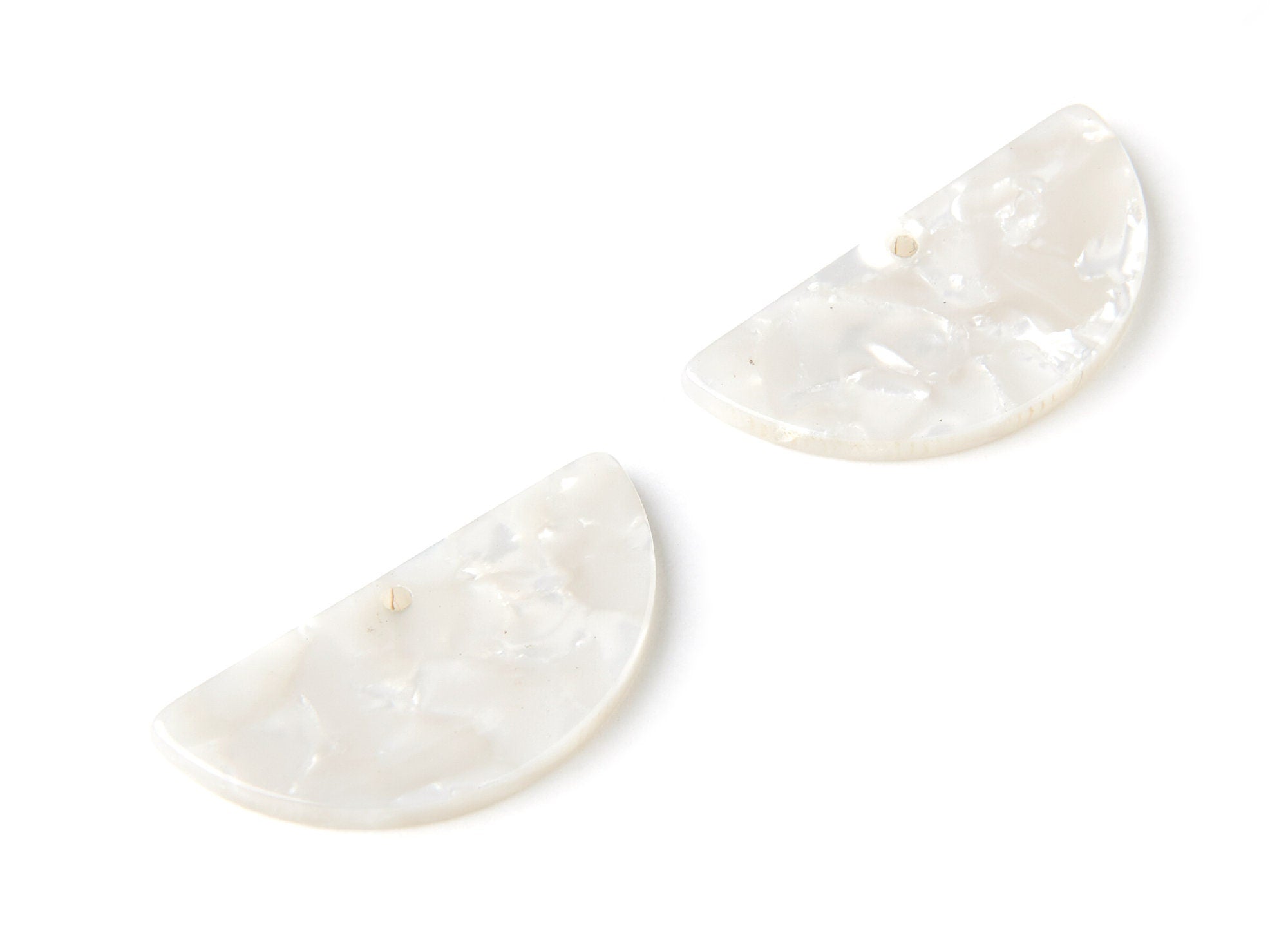 Acetate Semicircle Charms - Semicircle Pendant -  Earring Findings - Jewelry Supplies - Color Code: A12 - 33.5x16.5x2.6mm - AC1006D - DOMEDBAZAAR