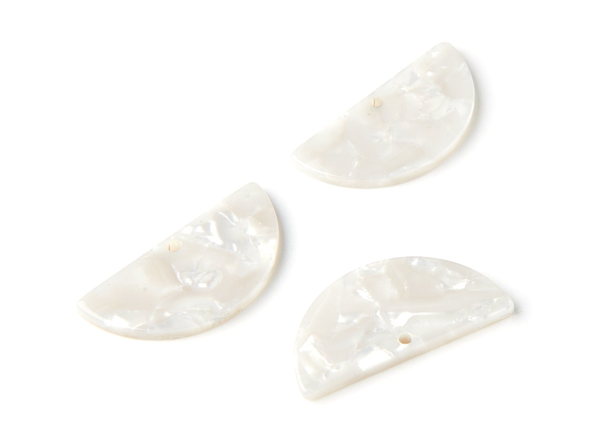 Acetate Semicircle Charms - Semicircle Pendant -  Earring Findings - Jewelry Supplies - Color Code: A12 - 33.5x16.5x2.6mm - AC1006D - DOMEDBAZAAR