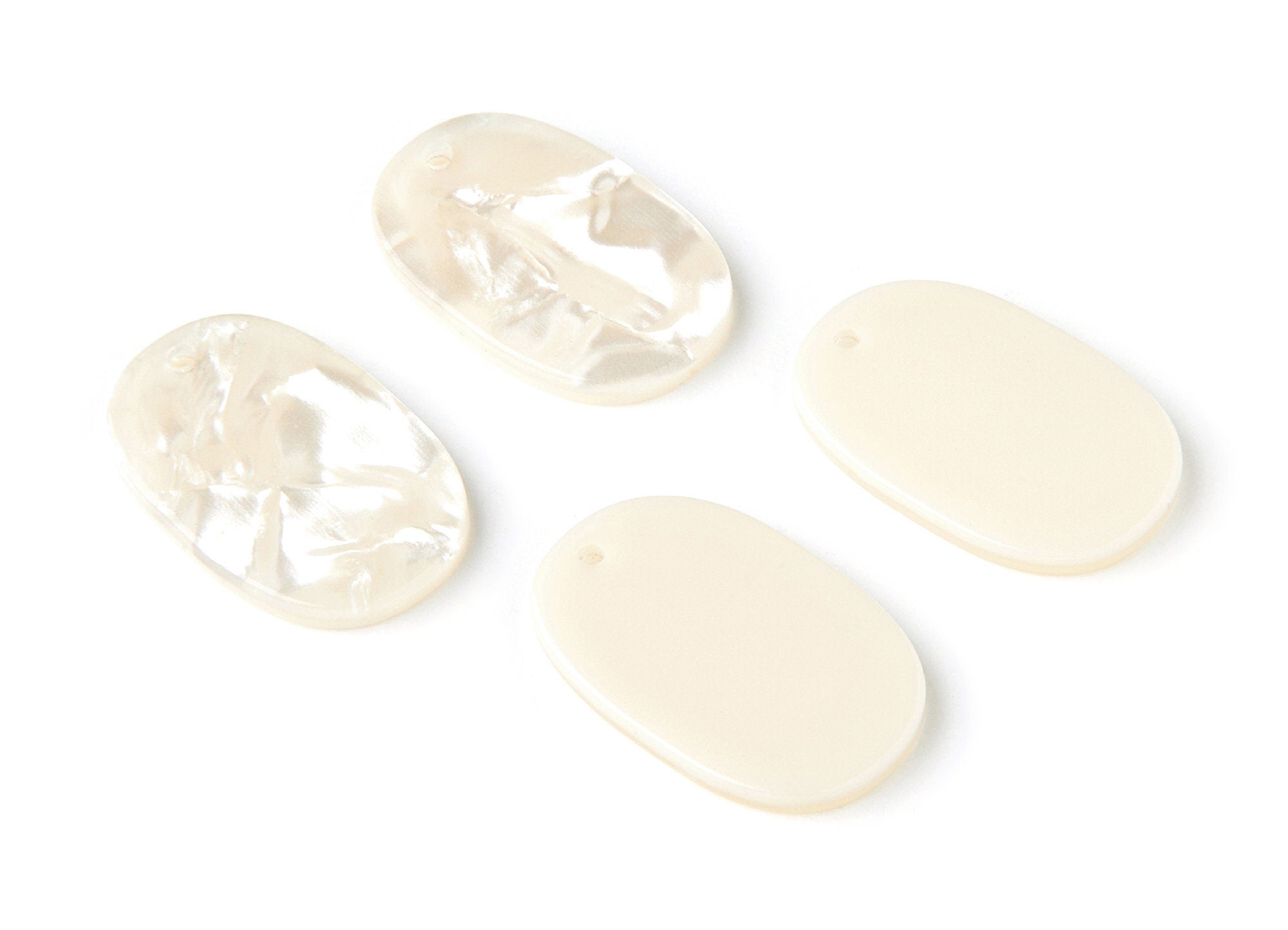 Acrylic Oval Earring Charms - Oval Shaped Pendant - Earring Findings - Jewelry Supplies - Color Code: A31 - 26x13.7x2.53mm  - AC1158G - DOMEDBAZAAR