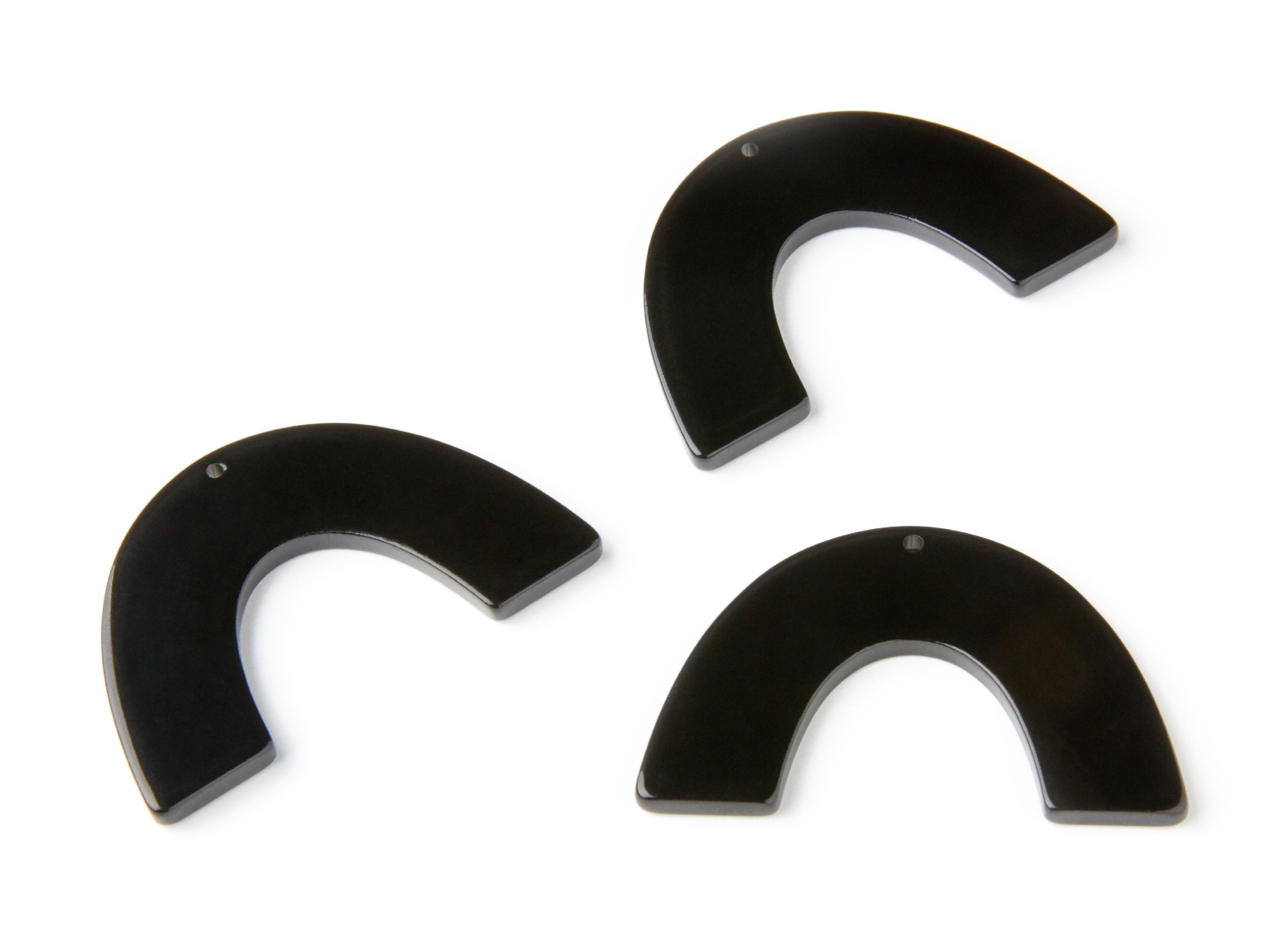 Acetate Large Arch Earring Charms - U Pendant - Earring Findings - Jewelry Supplies - Color Code: A66 - 49,75x31,3x2,88mm - AC1095R - DOMEDBAZAAR
