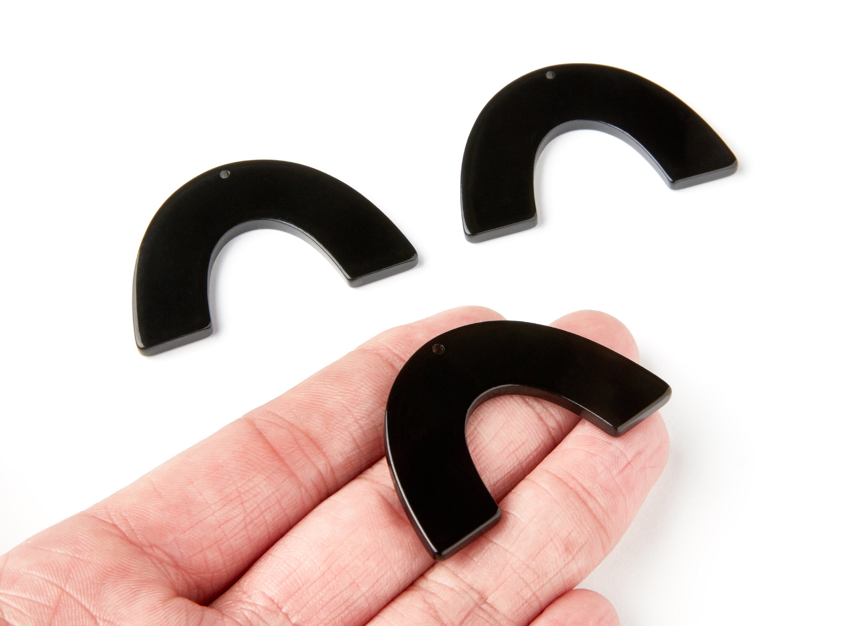 Acetate Large Arch Earring Charms - U Pendant - Earring Findings - Jewelry Supplies - Color Code: A66 - 49,75x31,3x2,88mm - AC1095R - DOMEDBAZAAR