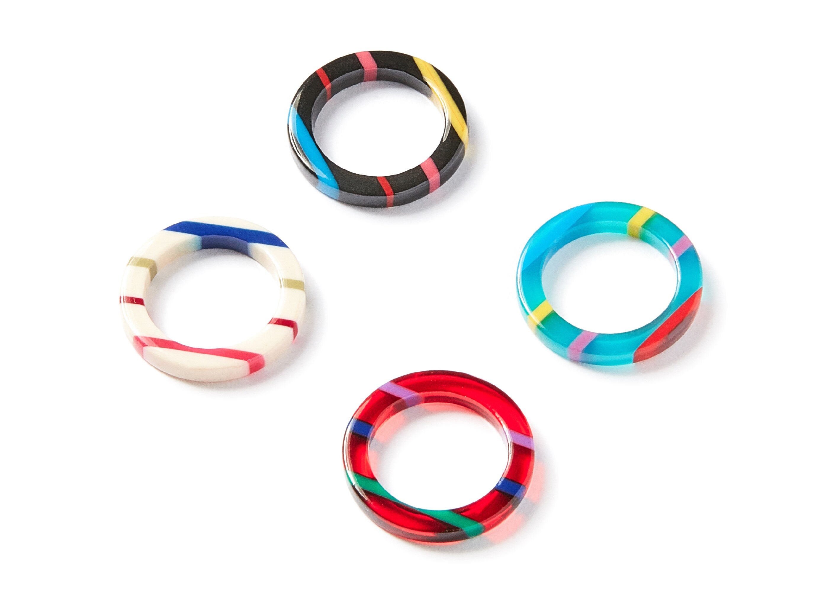 Acetate Hoop Earring Charms - Circle Shaped Pendant - Earring Findings - Jewelry Supplies - 19.1x19.1x2.75mm - AC1196A - DOMEDBAZAAR