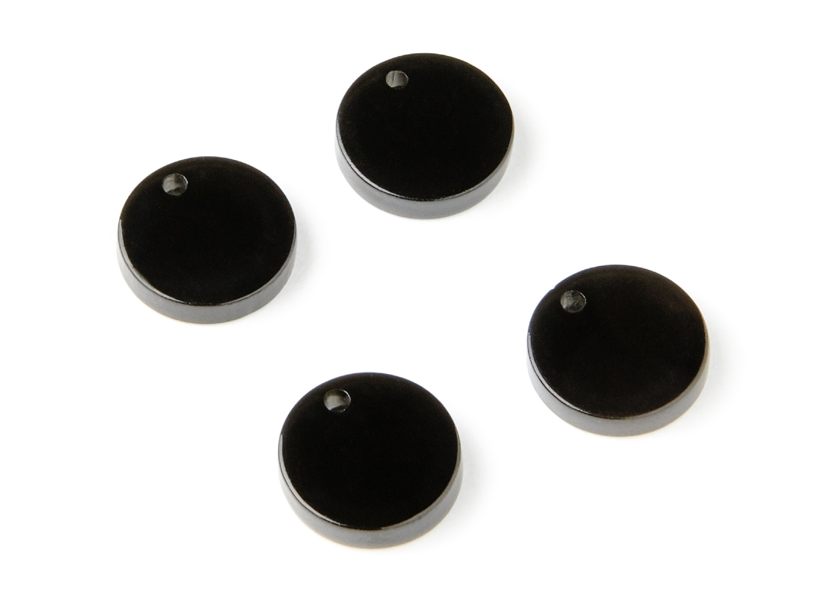 Acrylic Round Earring Charms - Circle  Pendant - Earring Findings - Jewellery Supplies - Color Code: A66 - 13,75x13,75x2,92mm - AC1287E - DOMEDBAZAAR
