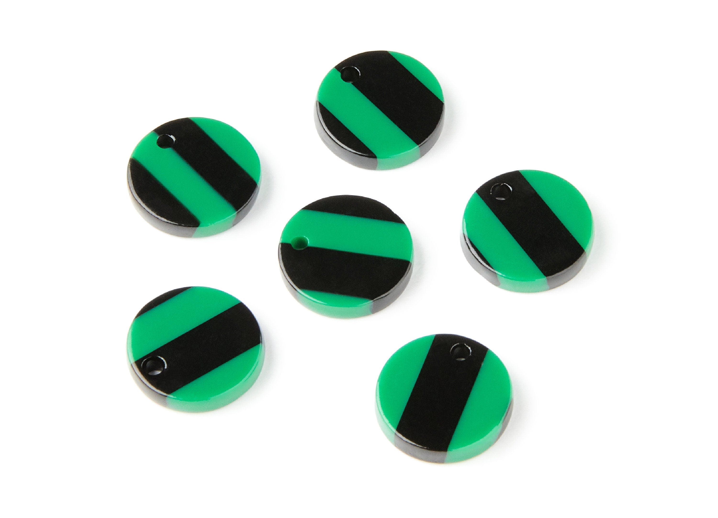 Acetate Earring Charms - Round Circle Shaped - Earring Findings - Jewelry Supplies - Color Code: A74 - 13,75x13,75x2,92mm - AC1287H - DOMEDBAZAAR