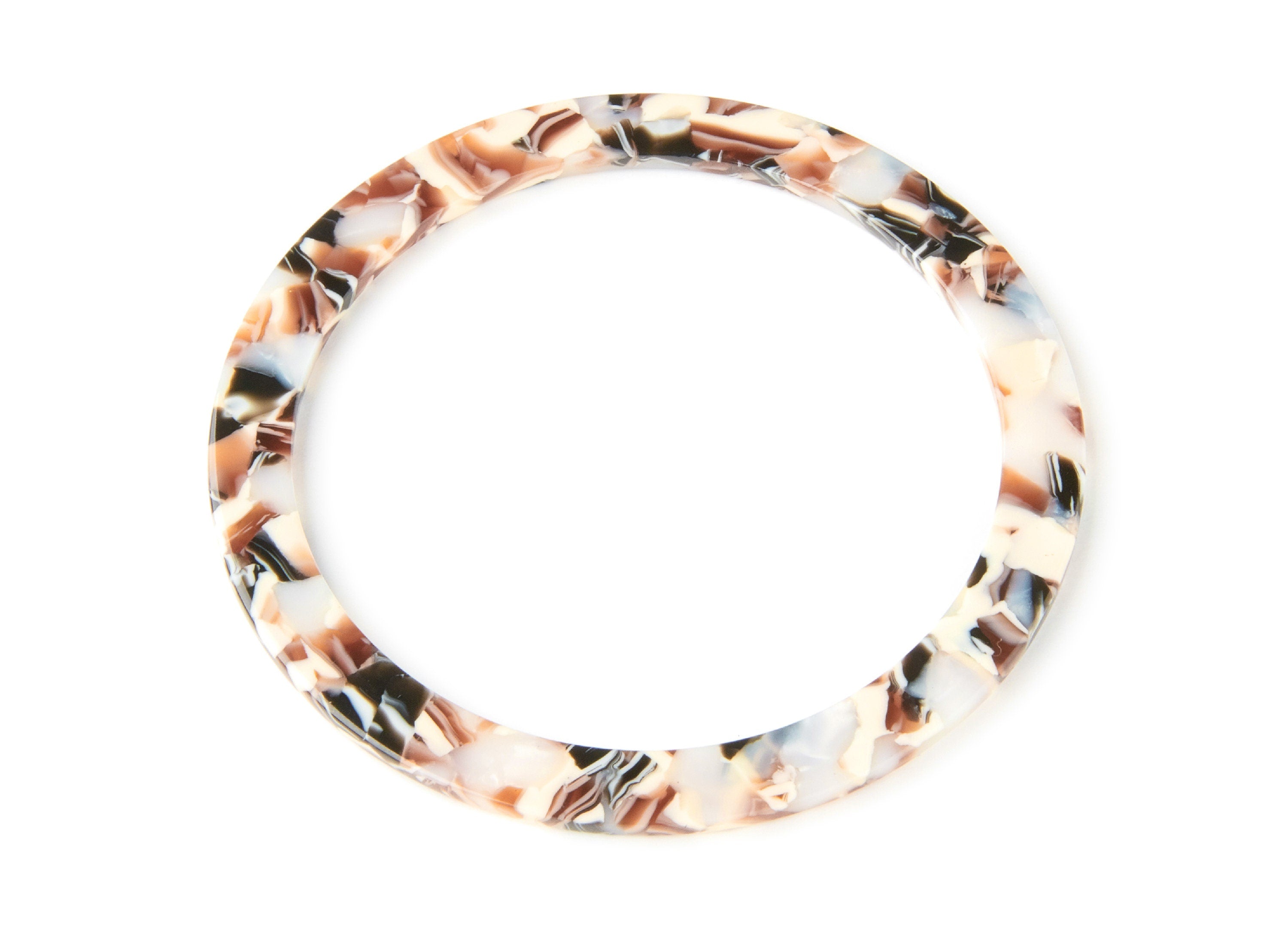 Acetate Hoop Earrings Charms - Big Circle Pendant - Earring Findings - Jewelry Supplies - Color Code: A51 - 70x70x2,76mm - AC1295B - DOMEDBAZAAR