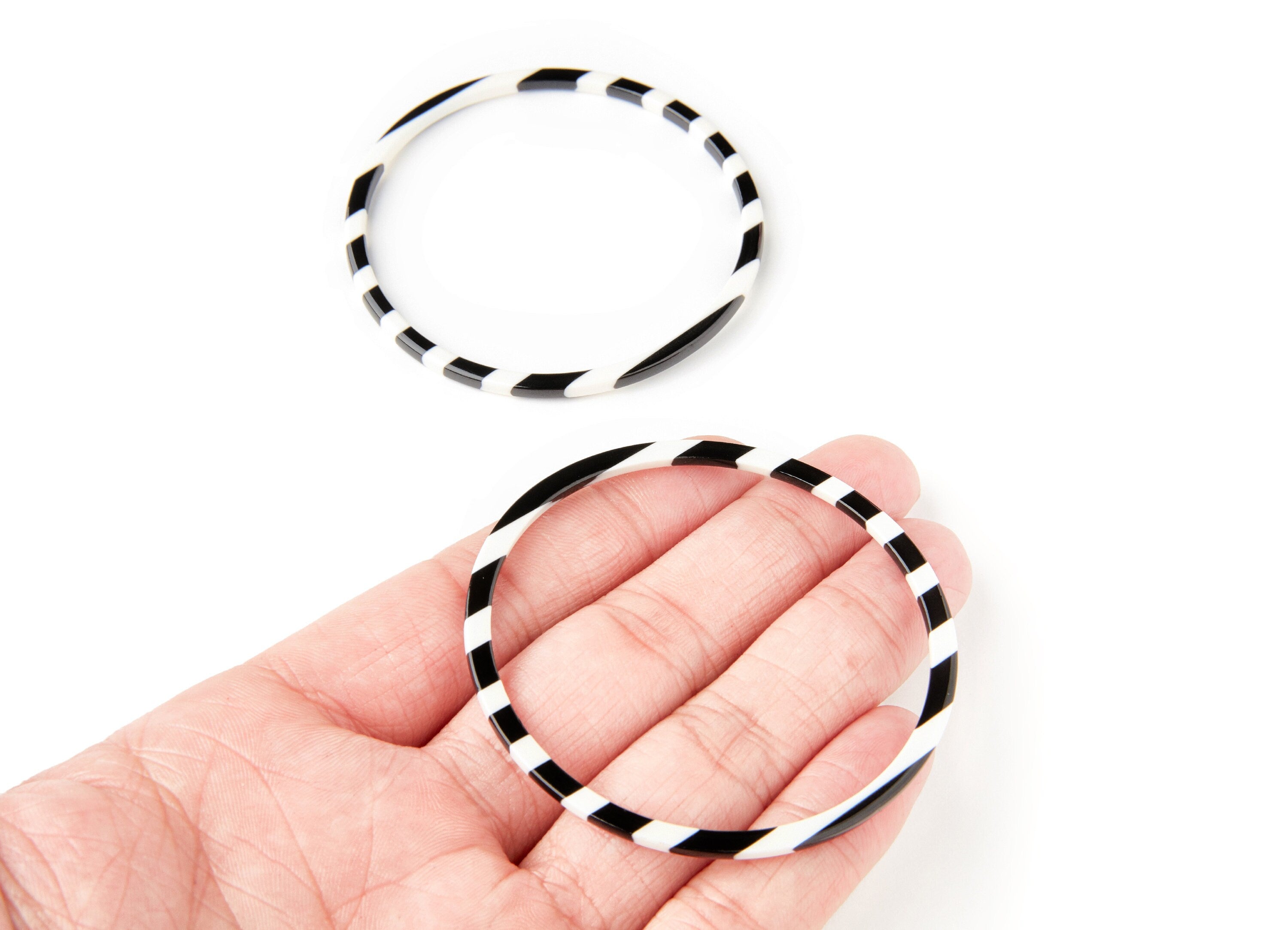 Acetate Hoop Charms - Tortoise Hoop Shell Earrings- Circle Shaped Pendant - Earring Findings - Color Code: A64 - 65x65x3mm - AC1164C - DOMEDBAZAAR