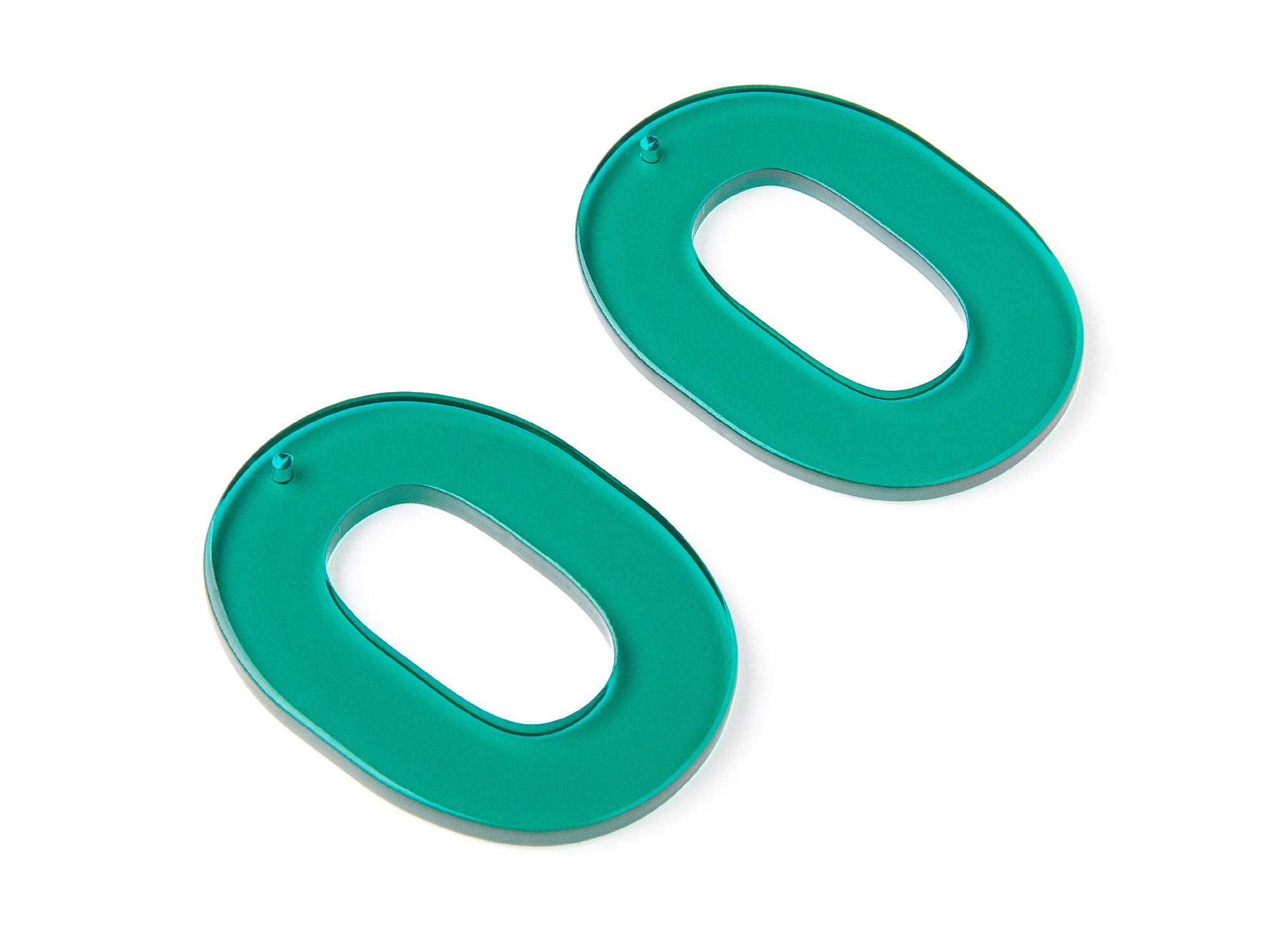 Acrylic Oval Charms - Oval Earrings and Pendant - Earring Findings - Jewelry Supplies - Color Code: A62 - 47x35x2.5mm - AC1065AC - DOMEDBAZAAR