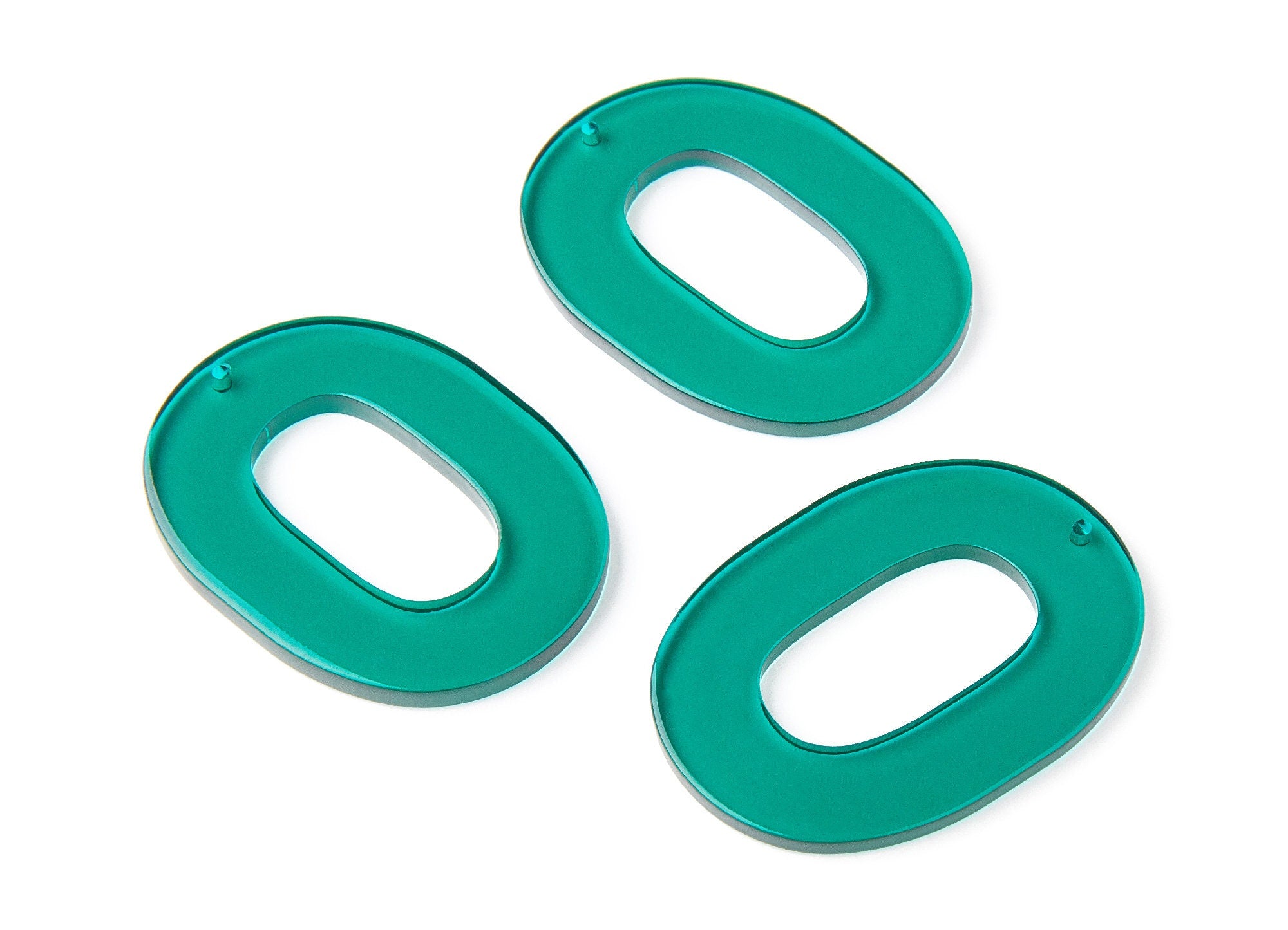 Acrylic Oval Charms - Oval Earrings and Pendant - Earring Findings - Jewelry Supplies - Color Code: A62 - 47x35x2.5mm - AC1065AC - DOMEDBAZAAR