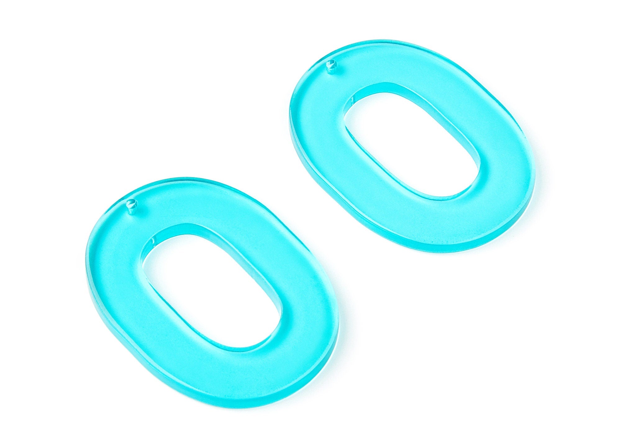 Acrylic Oval Charms - Oval Earrings and Pendant - Earring Findings - Jewelry Supplies - Color Code: A68 - 47x35x2.5mm - AC1065AH - DOMEDBAZAAR