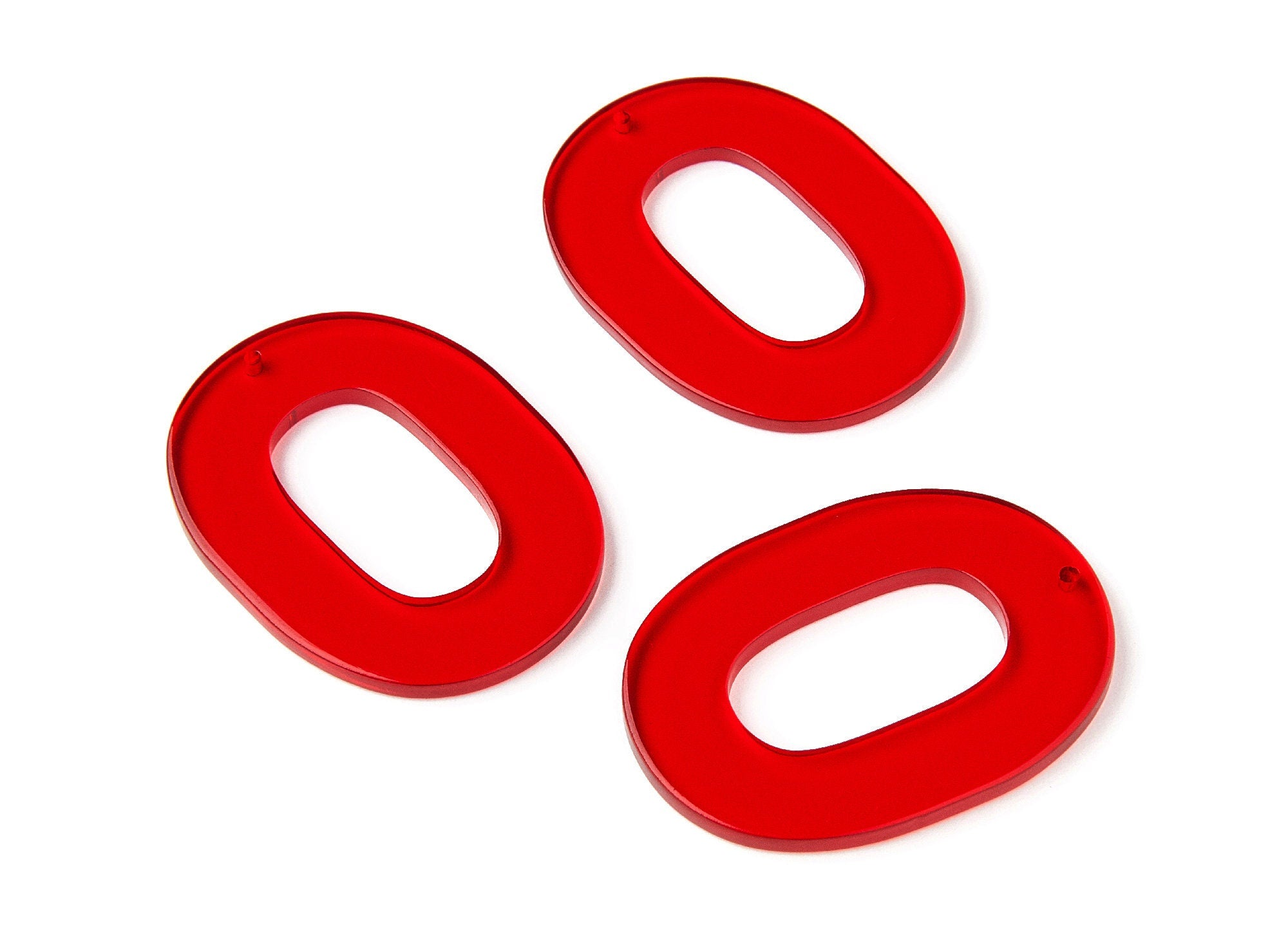 Acrylic Oval Charms - Oval Earrings and Pendant - Earring Findings - Jewelry Supplies - Color Code: A67 - 47x35x2.5mm - AC1065AL - DOMEDBAZAAR