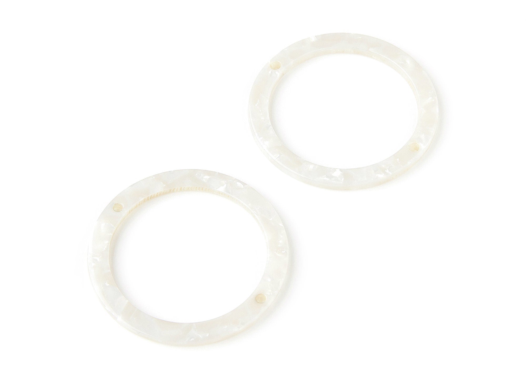 Acetate Hoop Earrings Charms - Tortoise Hoop Shell Earrings - Circle Pendant with 2 Holes - Color Code: A12 - 44,75x44,75x2,75mm - AC1288A - DOMEDBAZAAR
