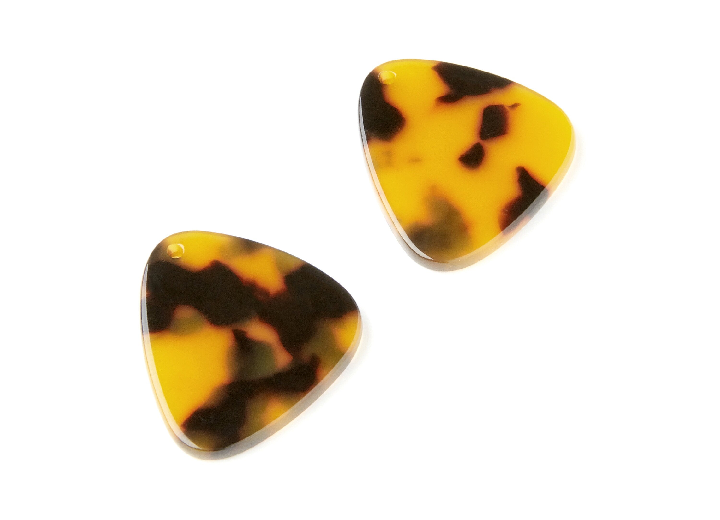 Acetate Acrylic Earring Charm - Tortoise Shell Earring - Geometric Pendant - Jewelry Supplies - Color Code: A02 - 27,35x26,1x1,6mm - AC1259B - DOMEDBAZAAR