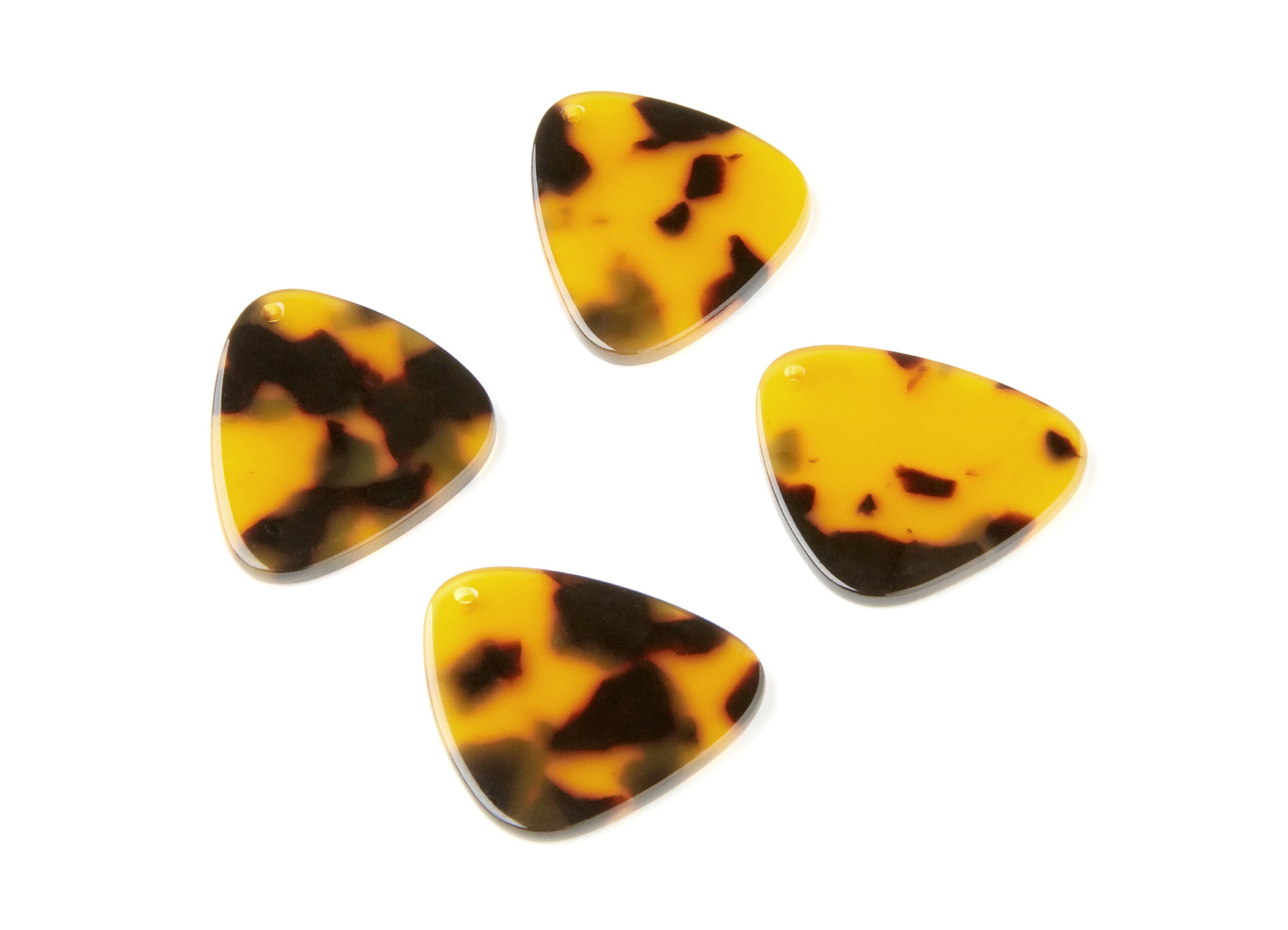 Acetate Acrylic Earring Charm - Tortoise Shell Earring - Geometric Pendant - Jewelry Supplies - Color Code: A02 - 27,35x26,1x1,6mm - AC1259B - DOMEDBAZAAR