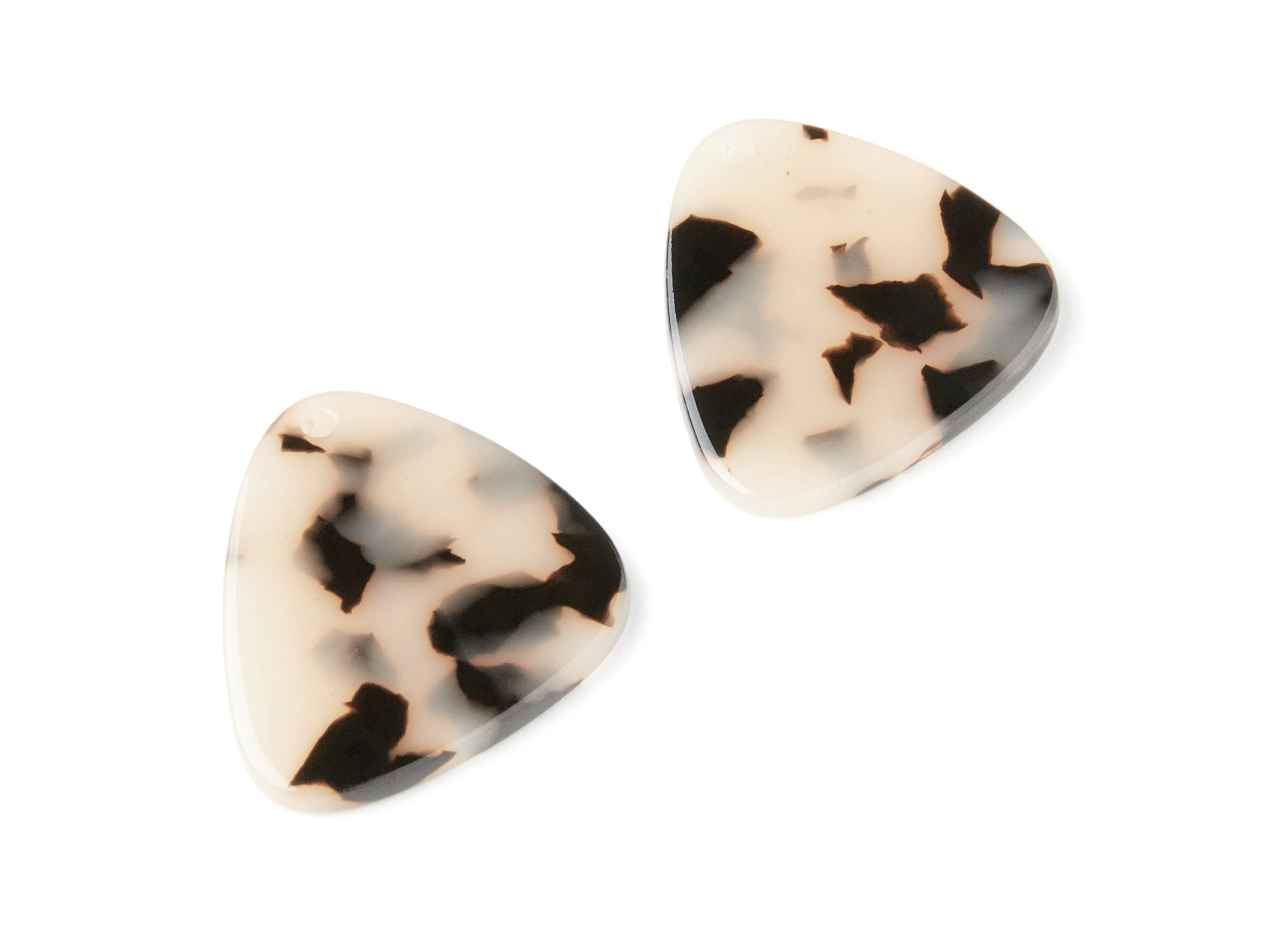 Acetate Acrylic Earring Charm - Blonde Tortoise Shell Earring - Geometric Shaped - Color Code: A08 - 27,35x26,11x1,6mm - AC1259A - DOMEDBAZAAR