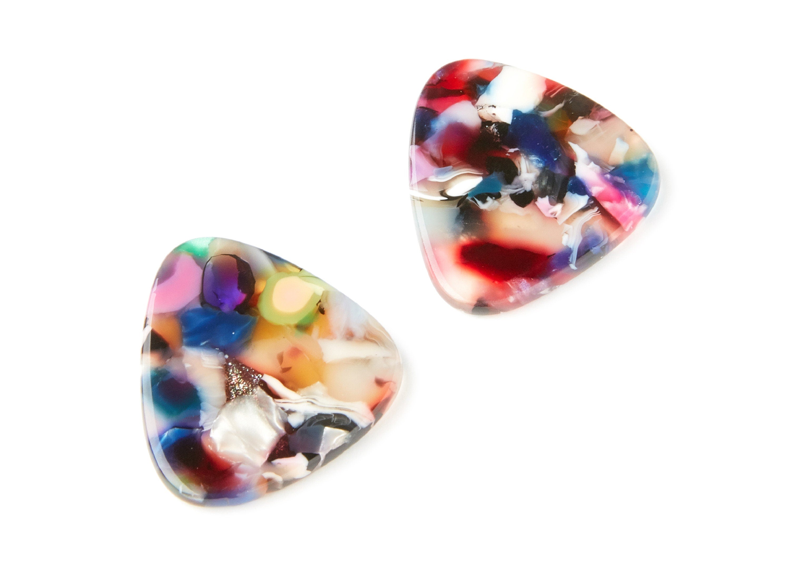 Acetate Geometric Earring Charm - Geometric Pendant - Earring Findings - Jewelry Supplies - Color Code: A60 - 27,35x26,11x1,6mm - AC1259C - DOMEDBAZAAR